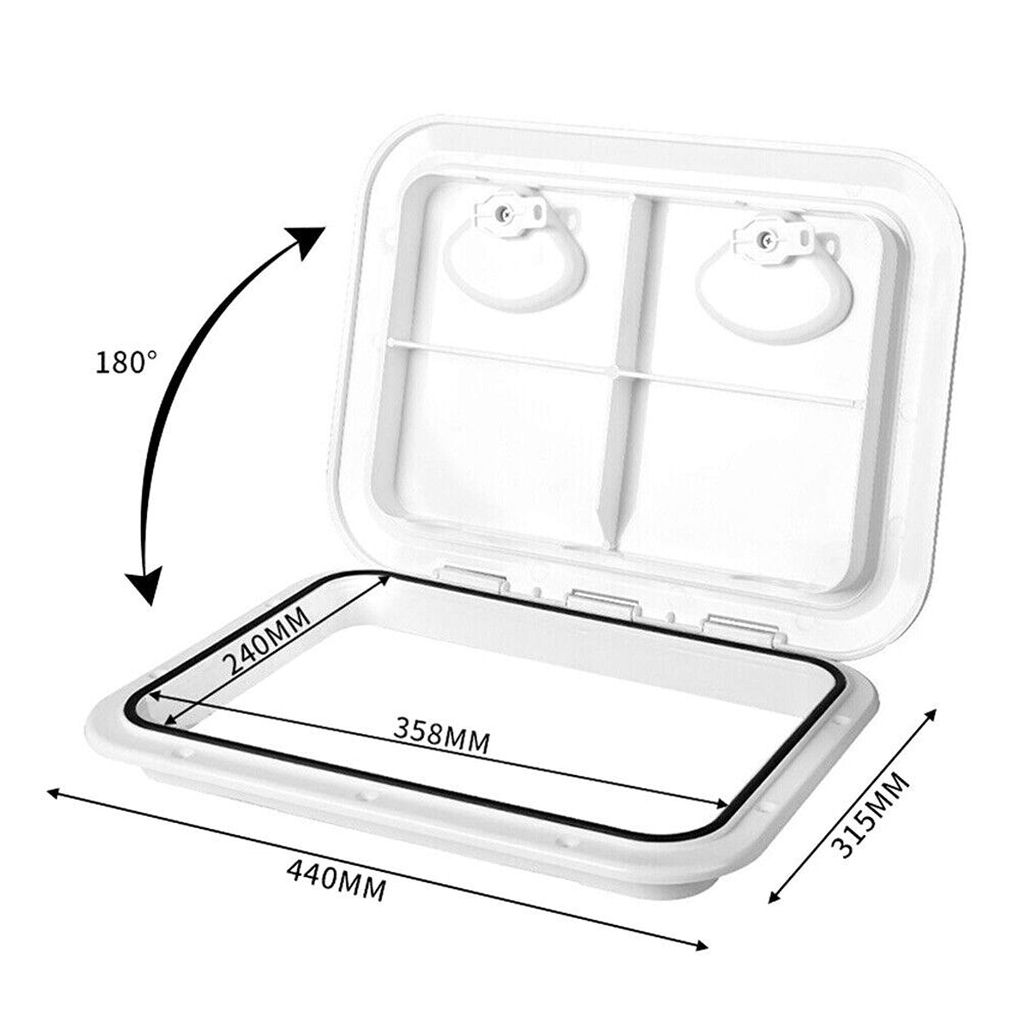 Service Access Hatch with Lockable Door for Caravans and RVs Storage Solution