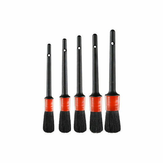 5pcs Automotive Detailing Dashboard Car Hair Detail Brush Set Crevice Dust Cleaning
