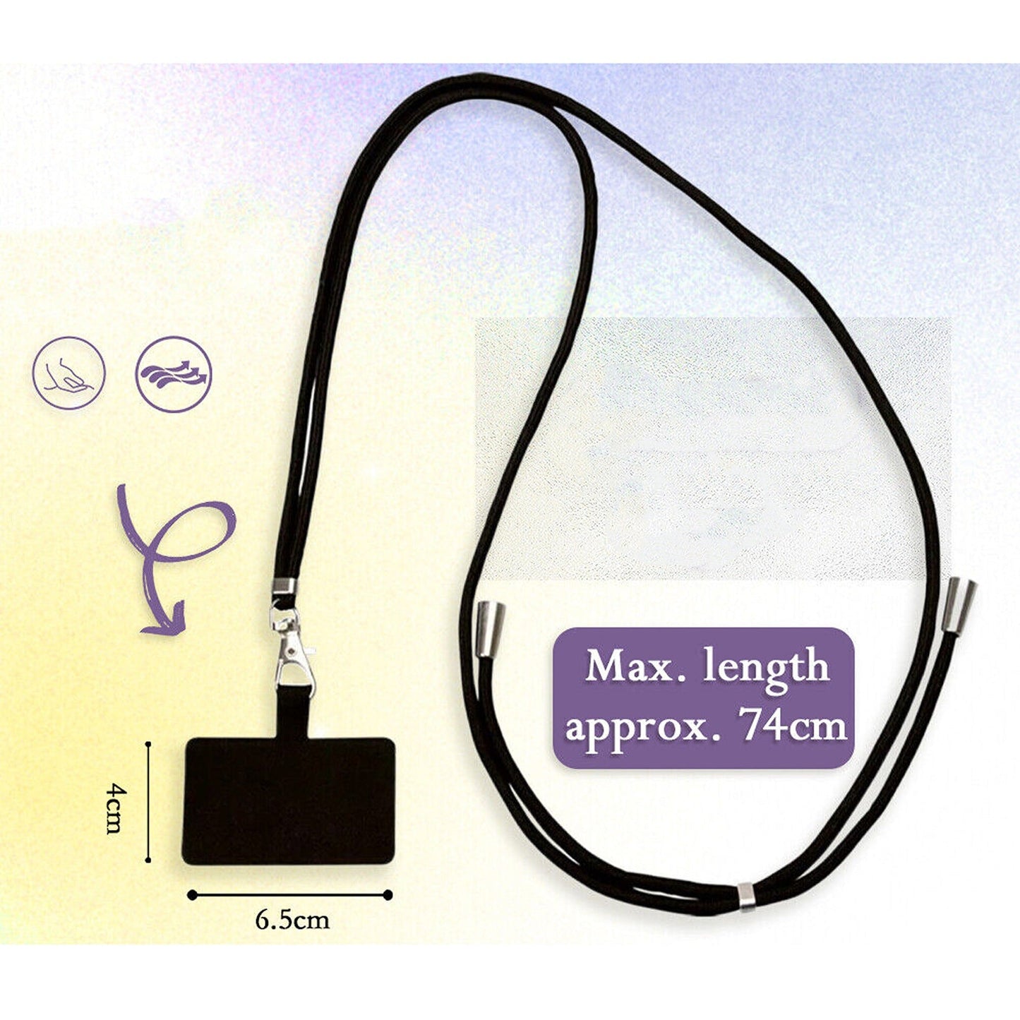 Adjustable Universal Mobile Phone Lanyard for iPhone and Samsung