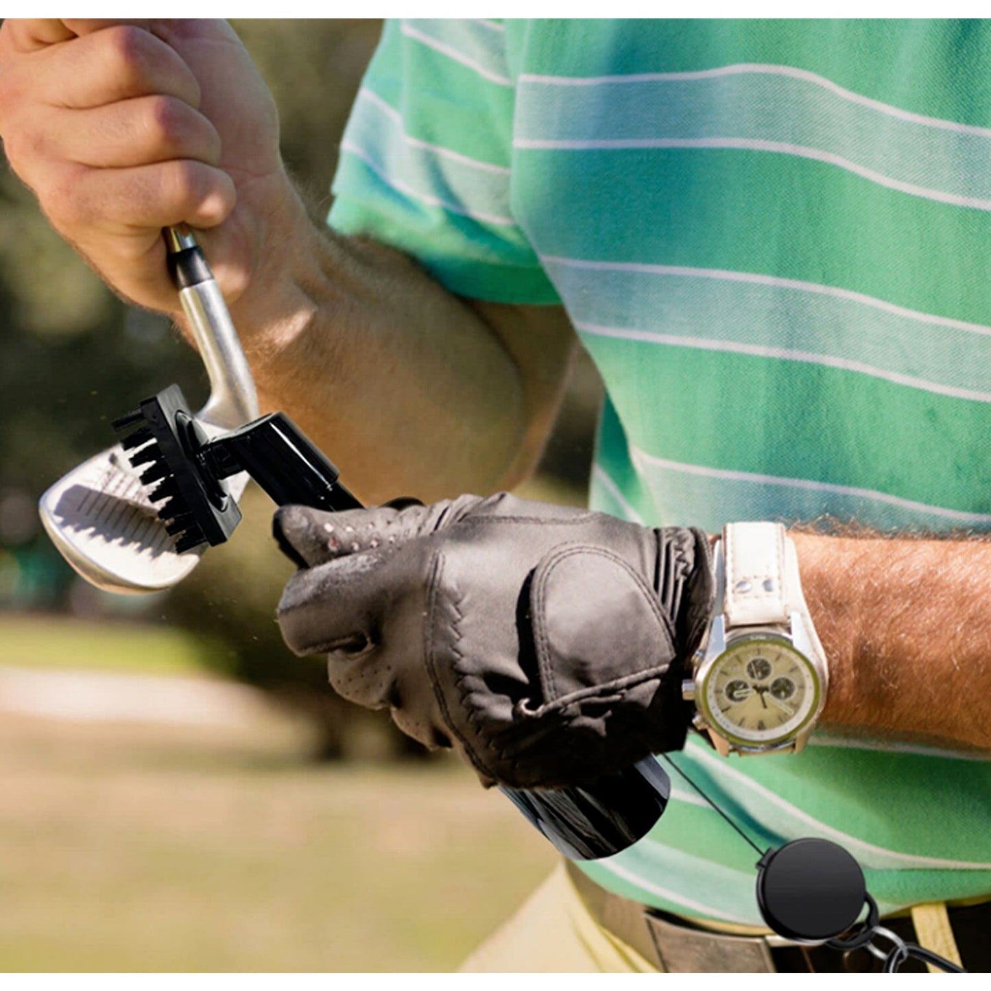 Golf Club Cleaner with Built-in Water Spray Brush and Groove Cleaner