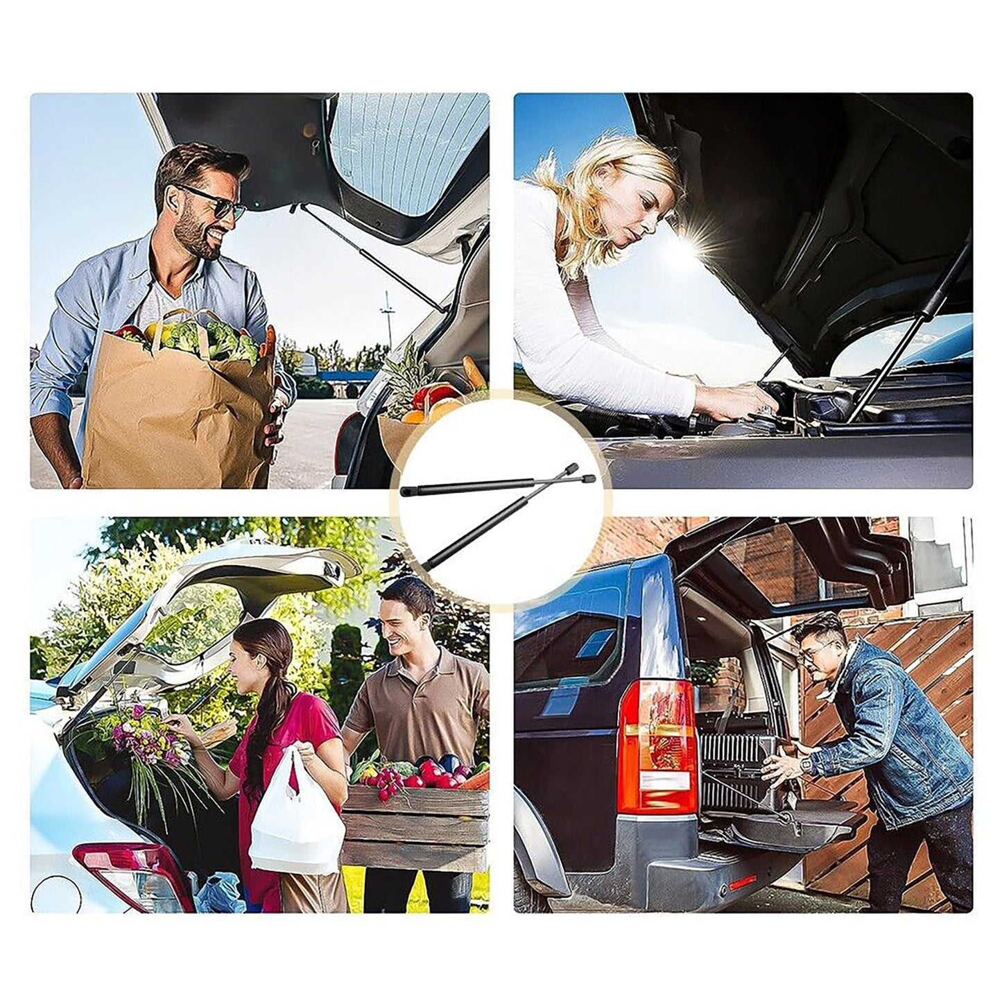 6pcs Tailgate and Bonnet Gas Struts for Ford Territory SX SY 2004-2011