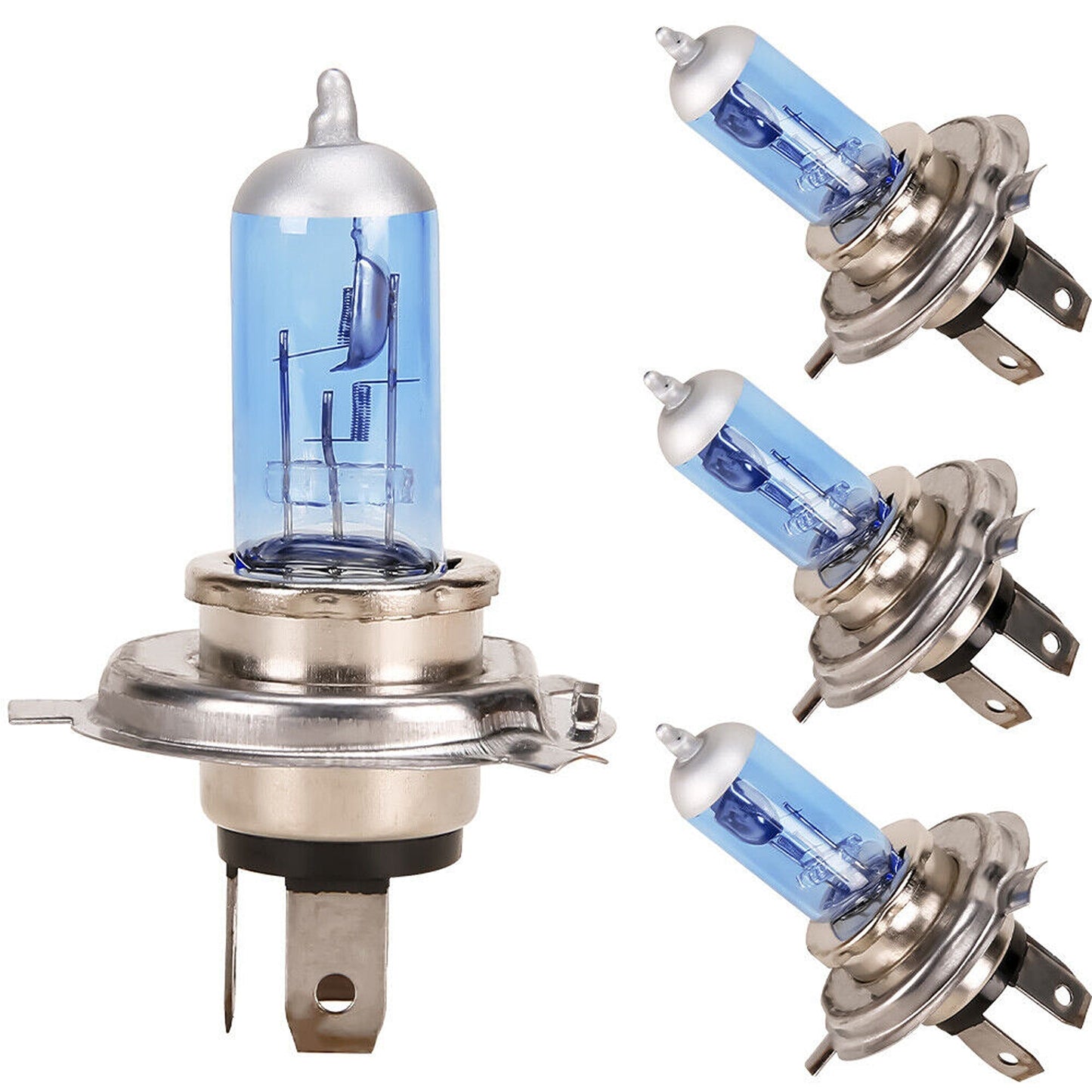 LED Headlight Globes Set 90W Warm White Bulbs for Car Accessories H4