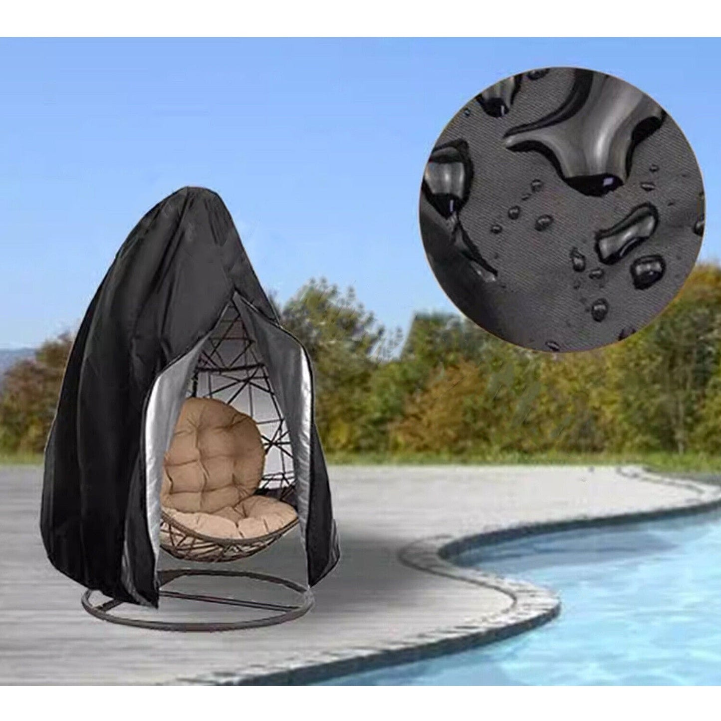 Outdoor Waterproof Swing Egg Chair Cover Furniture Garden Rattan Protection
