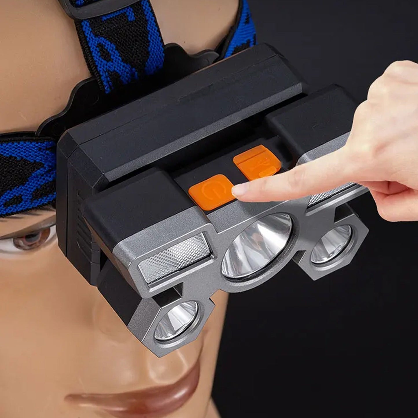 Rechargeable Headlamp Flashlight LED USB Light Camping Lamp