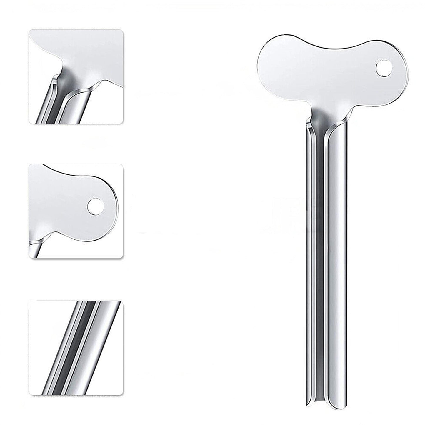 4pcs Toothpaste Tube Squeezer Stainless Steel Key Dispenser