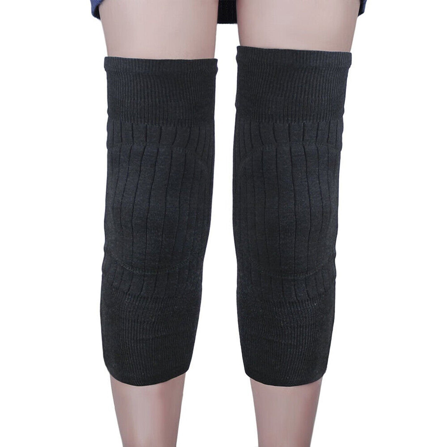 Thermal Knee Brace Leg Warmers with Wool Sleeves for Winter