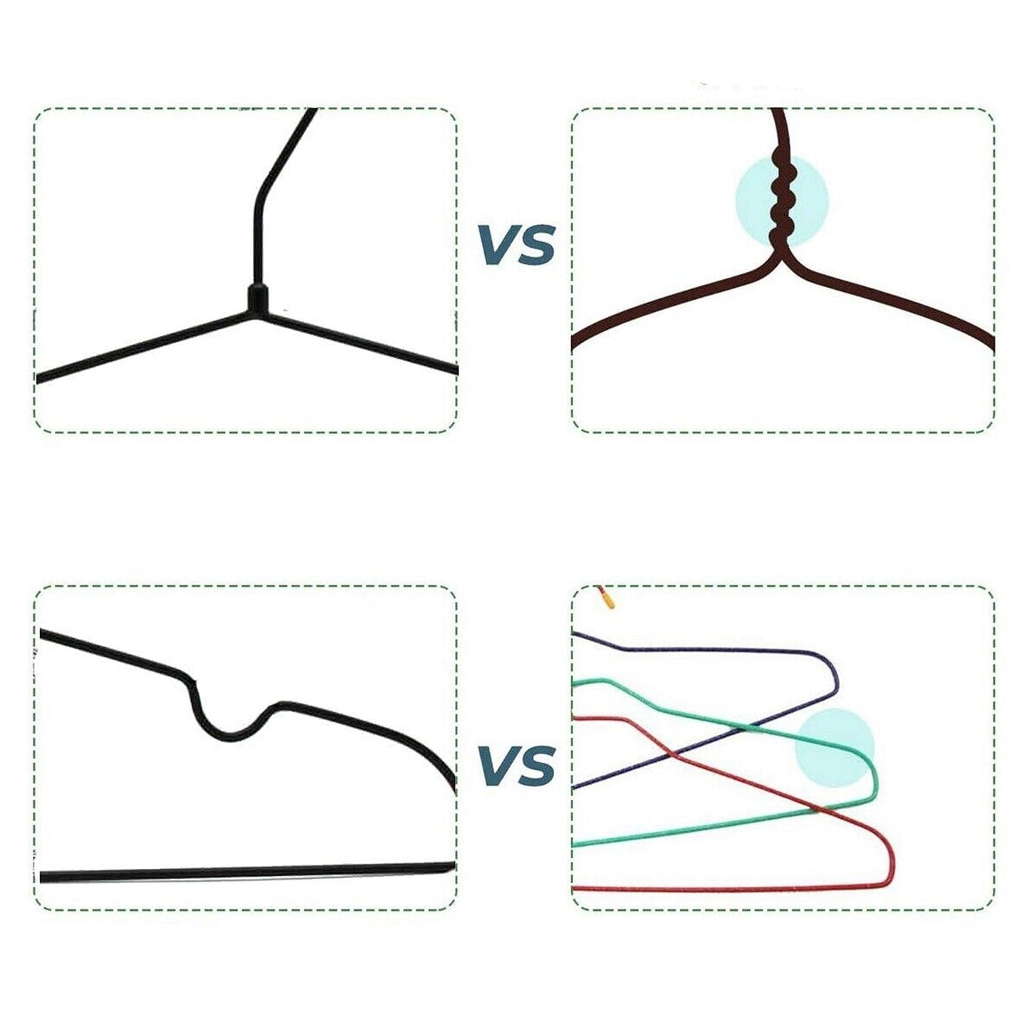 30pcs Heavy Duty Black Metal Wire Clothes Hangers for Suits and Coats