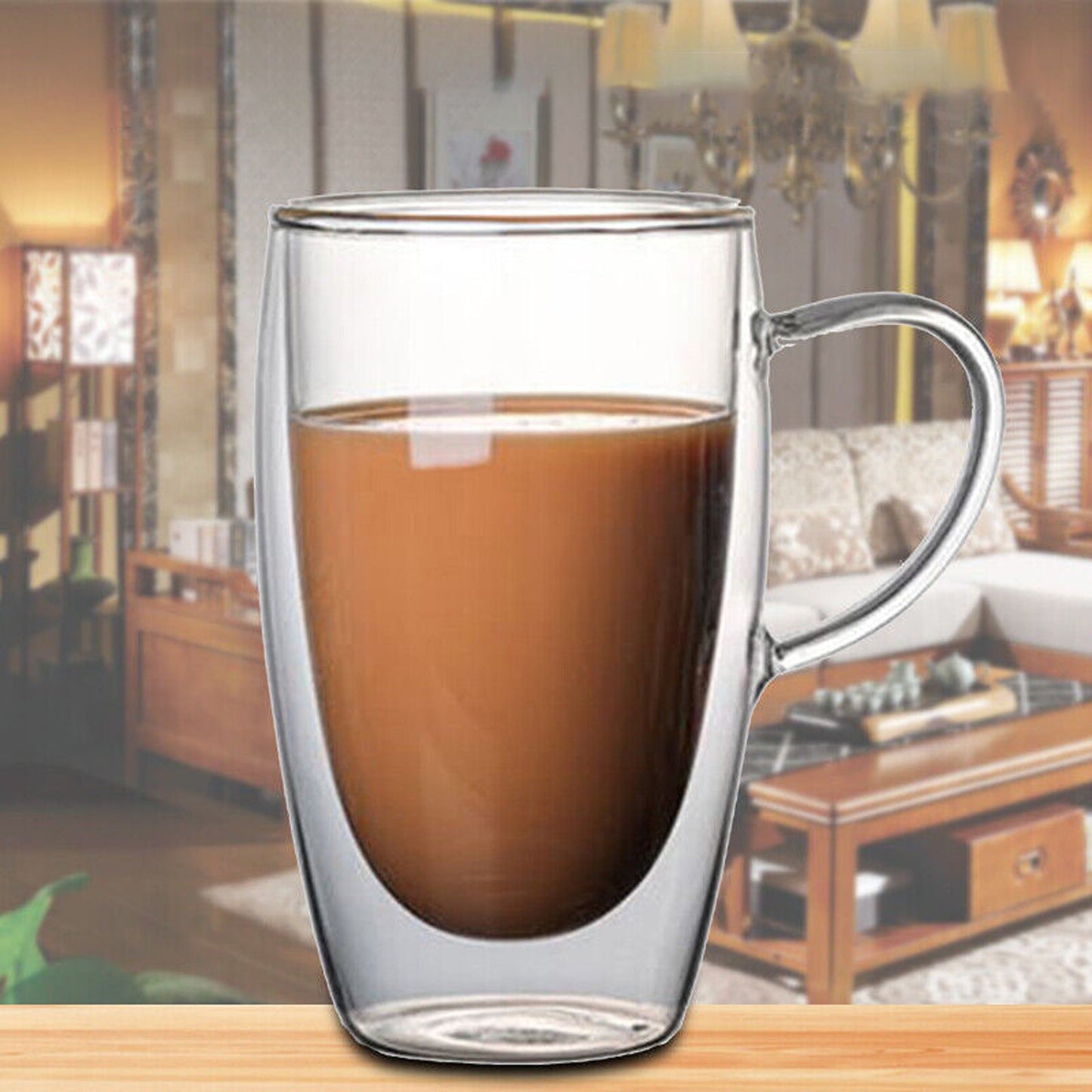 Double Layer Insulated Glass Coffee Mug for Espresso Wine and Beer