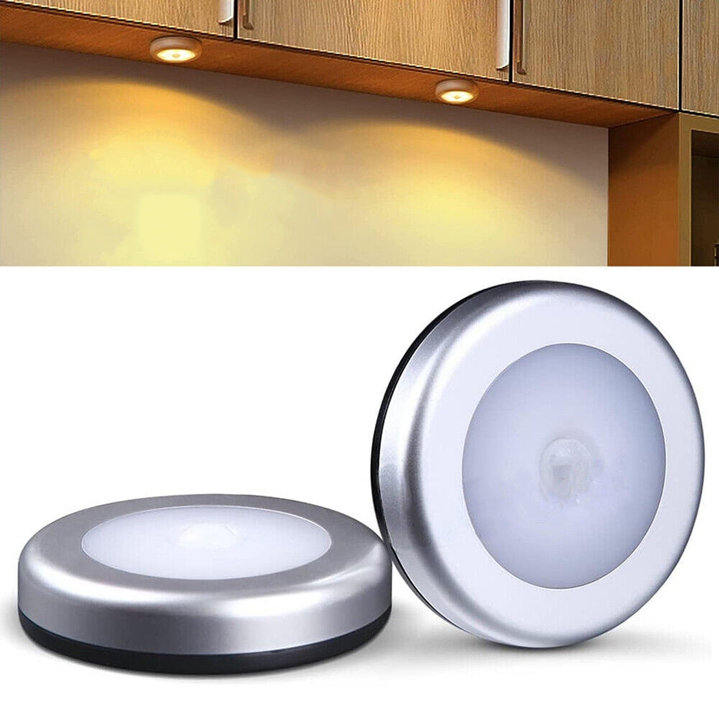 3pcs Motion Sensor Night Lamp Indoor Light Battery Operated