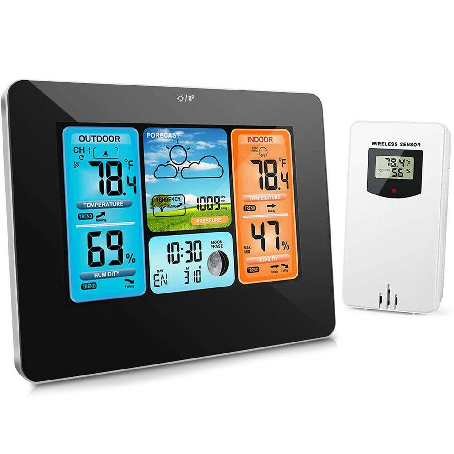 Wireless Indoor and Outdoor LCD Digital Weather Station with Clock and Calendar