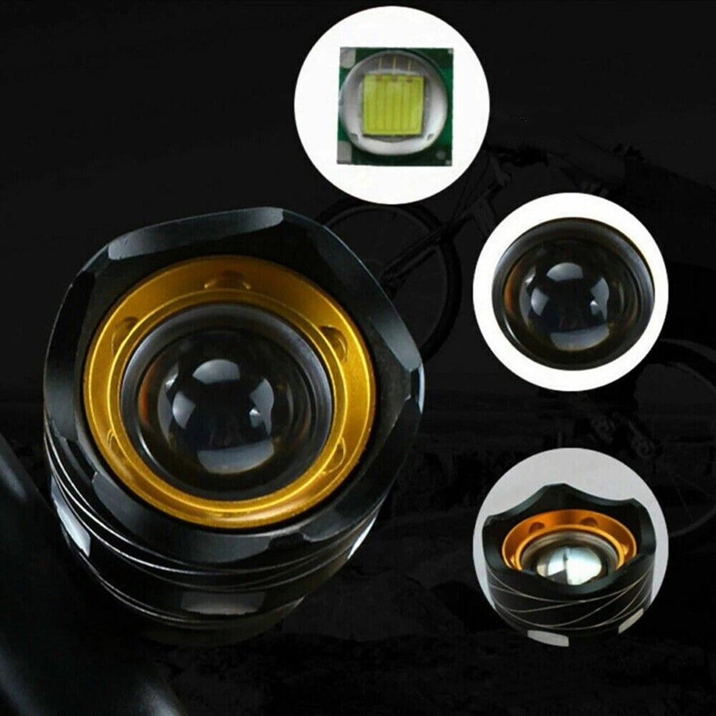 15000LM USB Rechargeable Waterproof LED Bicycle Light Front and Back Set