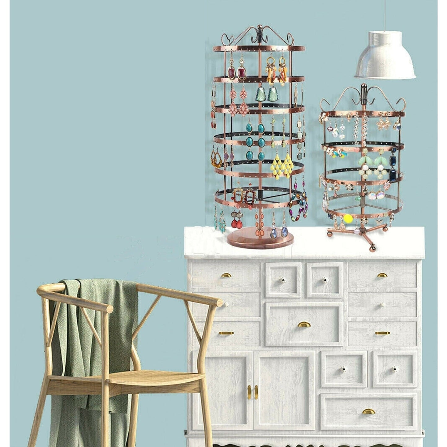 Stand Rack Hanger Jewelry Earring Necklace Holder Organizer