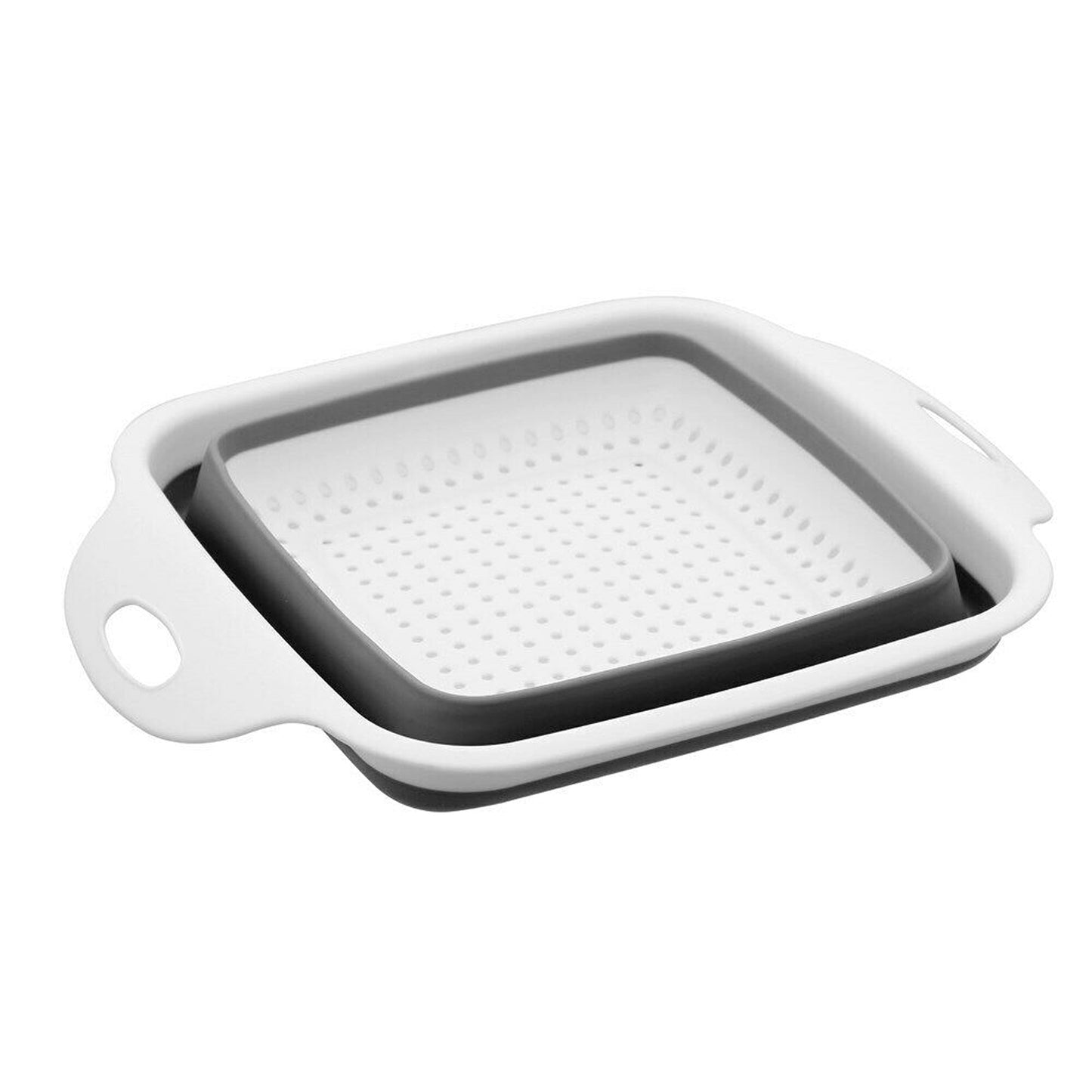Square Collapsible Strainer Foldaway Storage Design Kitchen Accessory