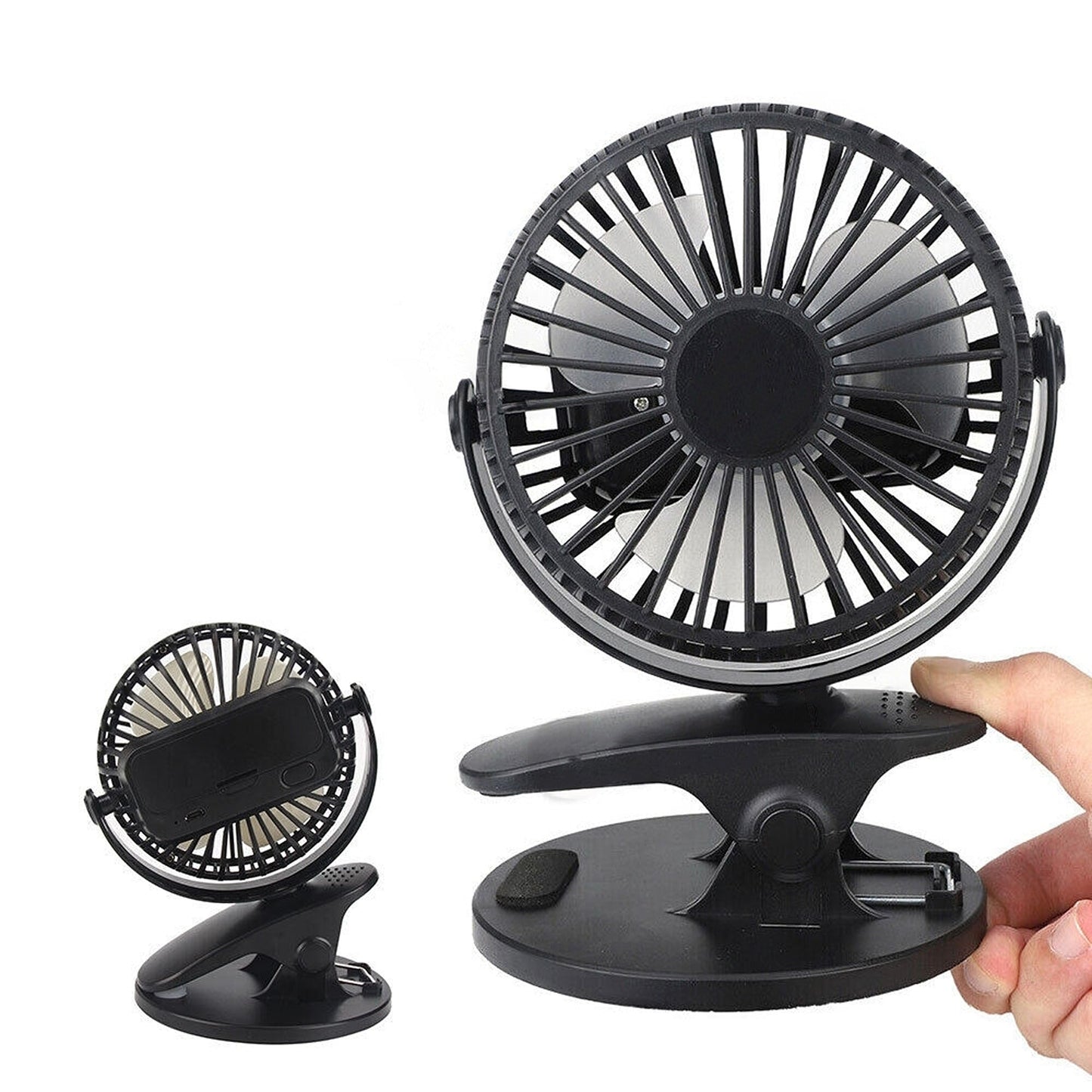 Mini Van Car Desk Fan Super Suction USB Cooling 3 Speed
