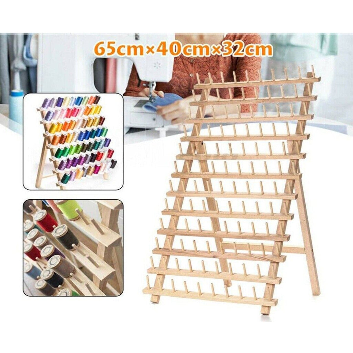 Craft Organizer Foldable Embroidery Thread Holder Sewing Rack