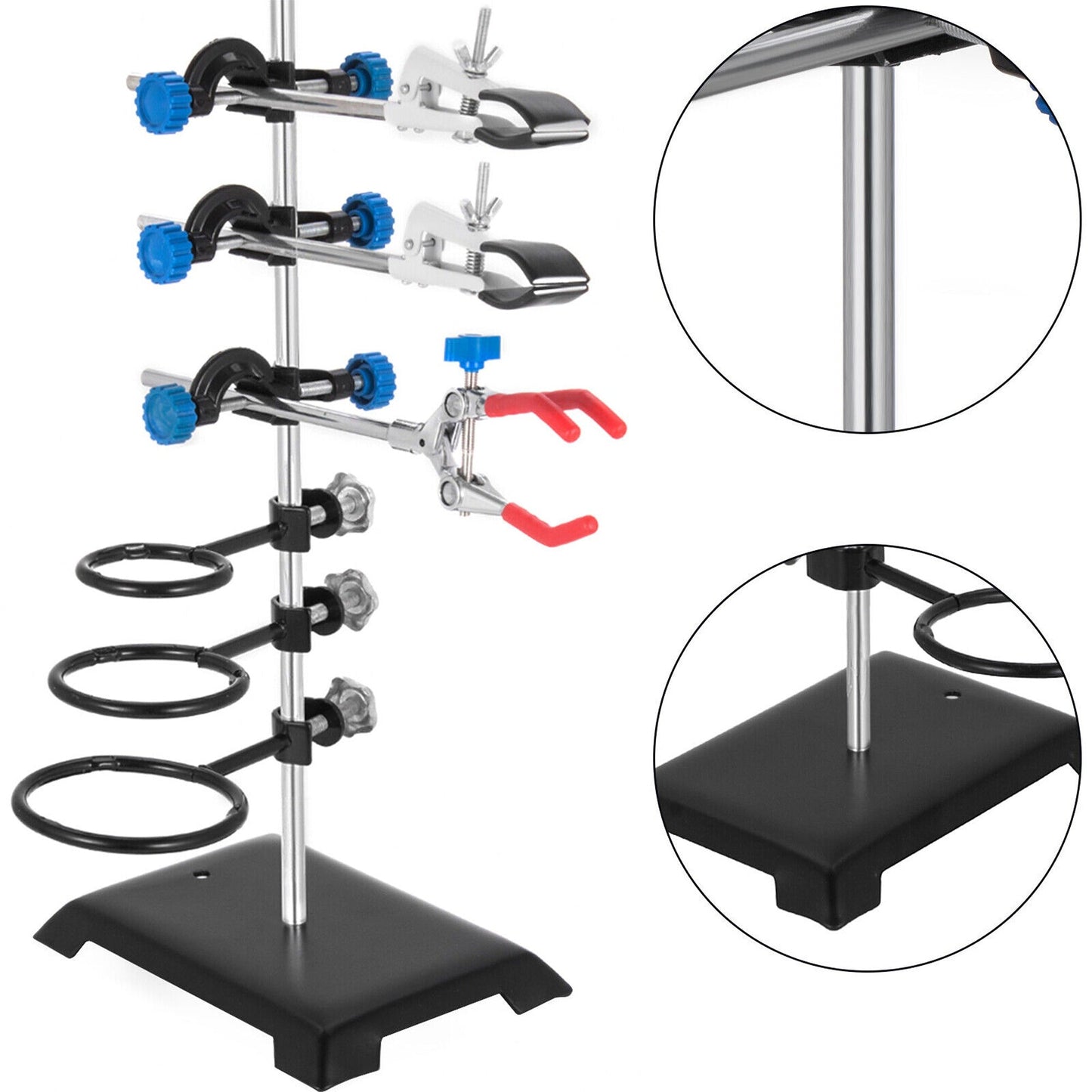 Iron Stand Support Pole for Laboratory Chemistry Flask Condenser 600mm