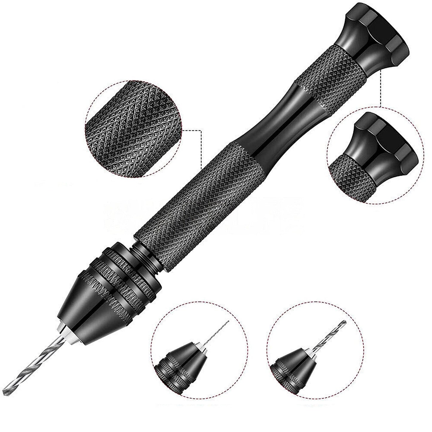 49pcs Precision Mini Hand Drill Set Twist Bits for DIY Woodworking