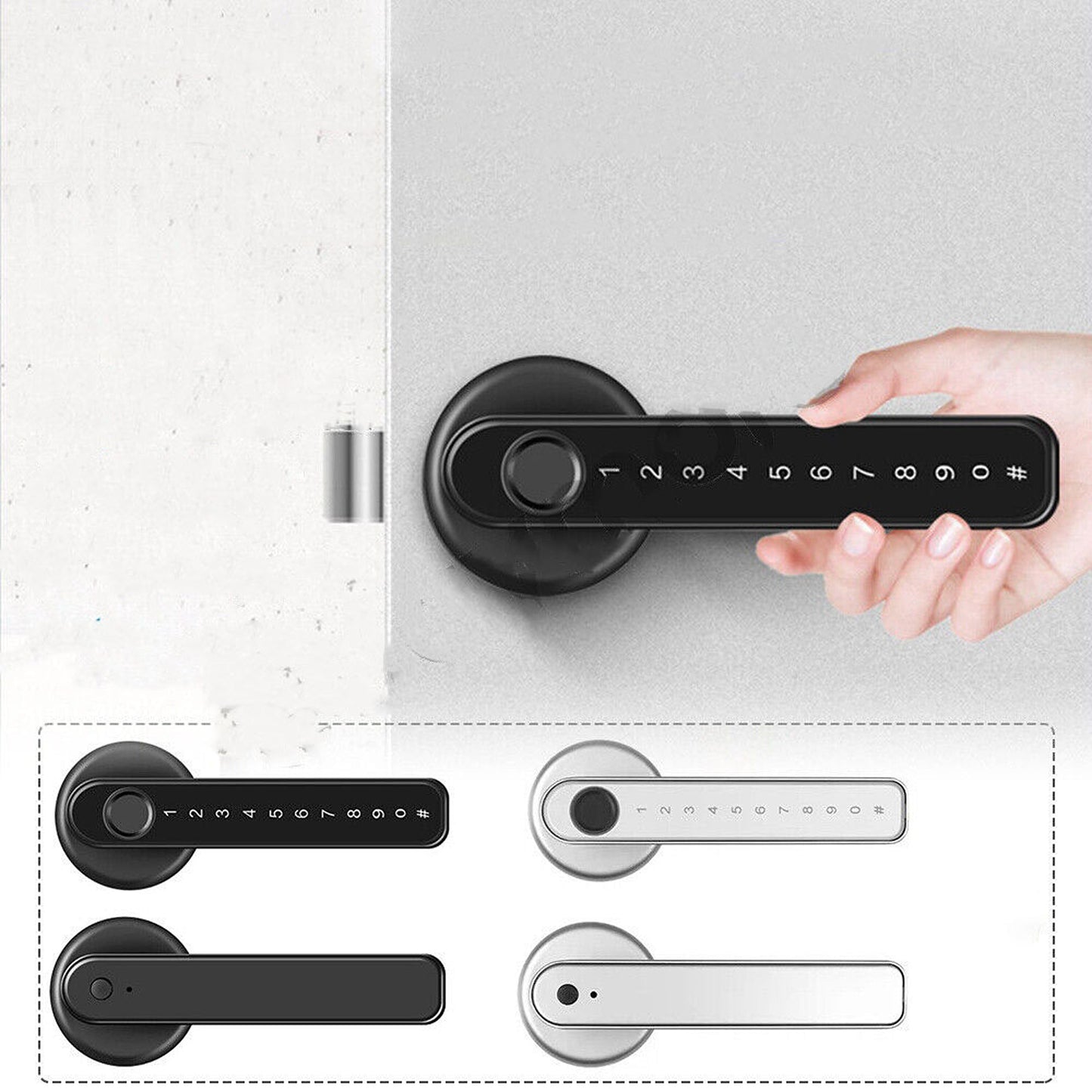 Smart Door Lock with Fingerprint and Bluetooth Digital Handle