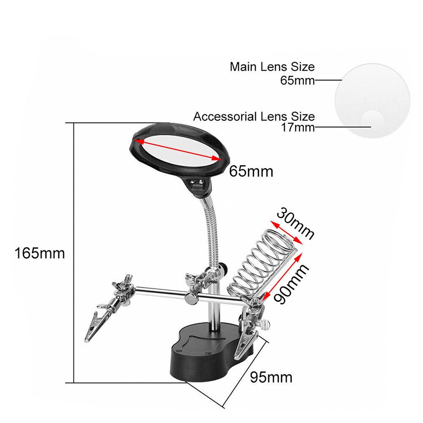 Magnifying Desk Lamp with LED Light for Precision 12X Magnifier