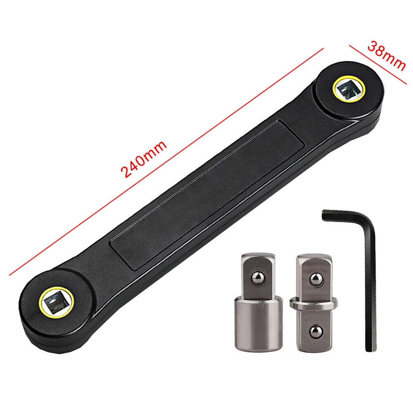 Universal Impact Driver Extension Socket with Ratchet Wrench Adapter