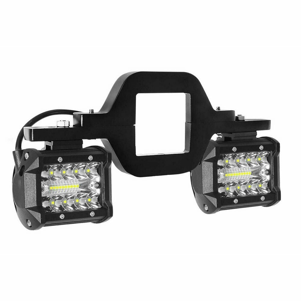 Trailer Hitch Mount Bracket with 4in LED Work Lights