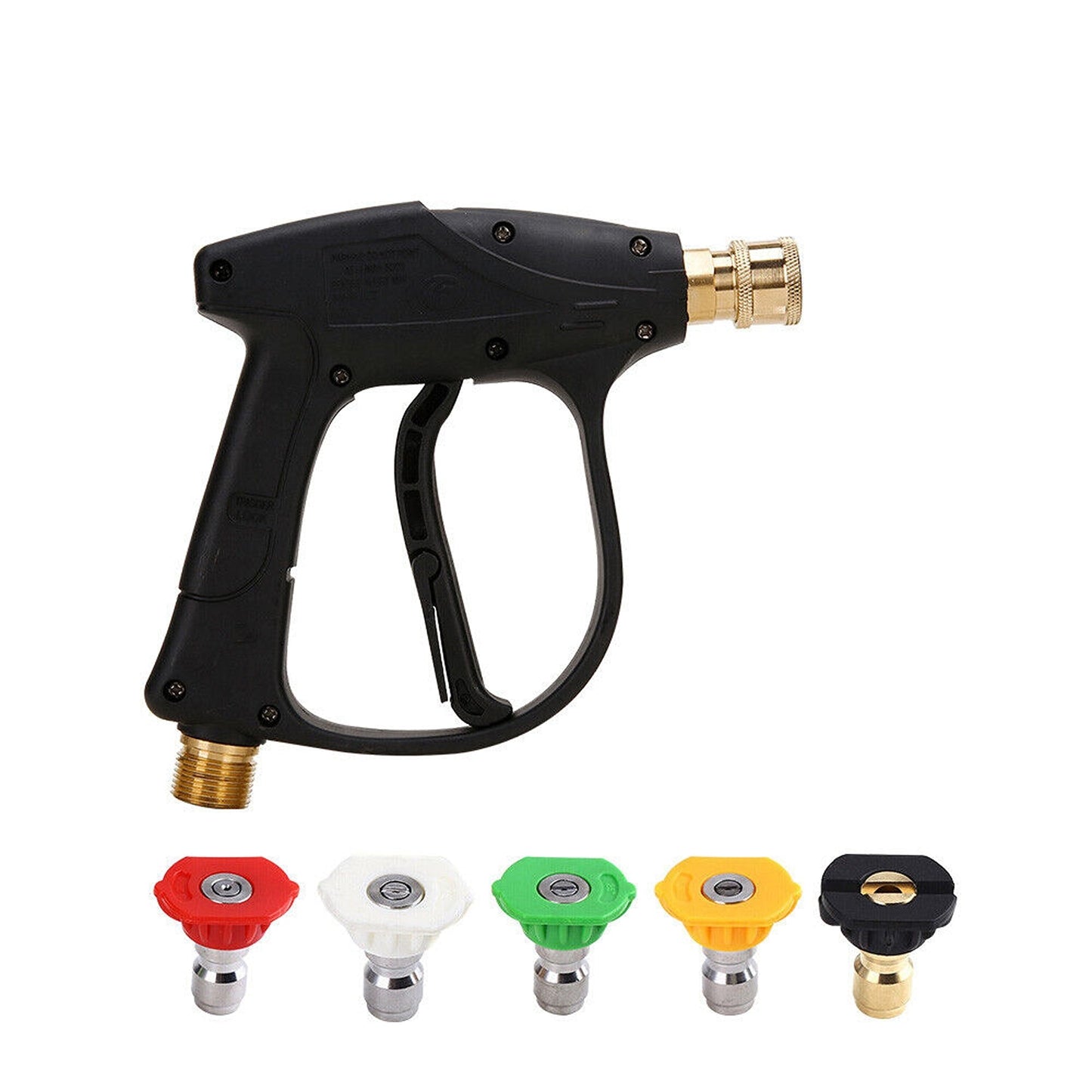 High-Pressure Water Gun for Car Washing with Short Wand and 5 Nozzle Attachments