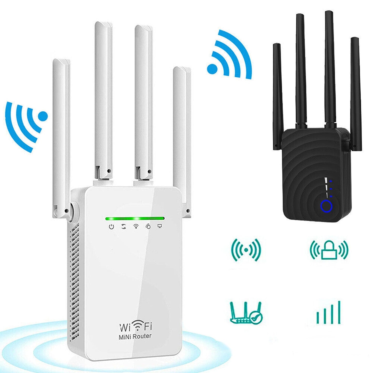 Long-Range WiFi Booster with Antenna Wireless Router Repeater