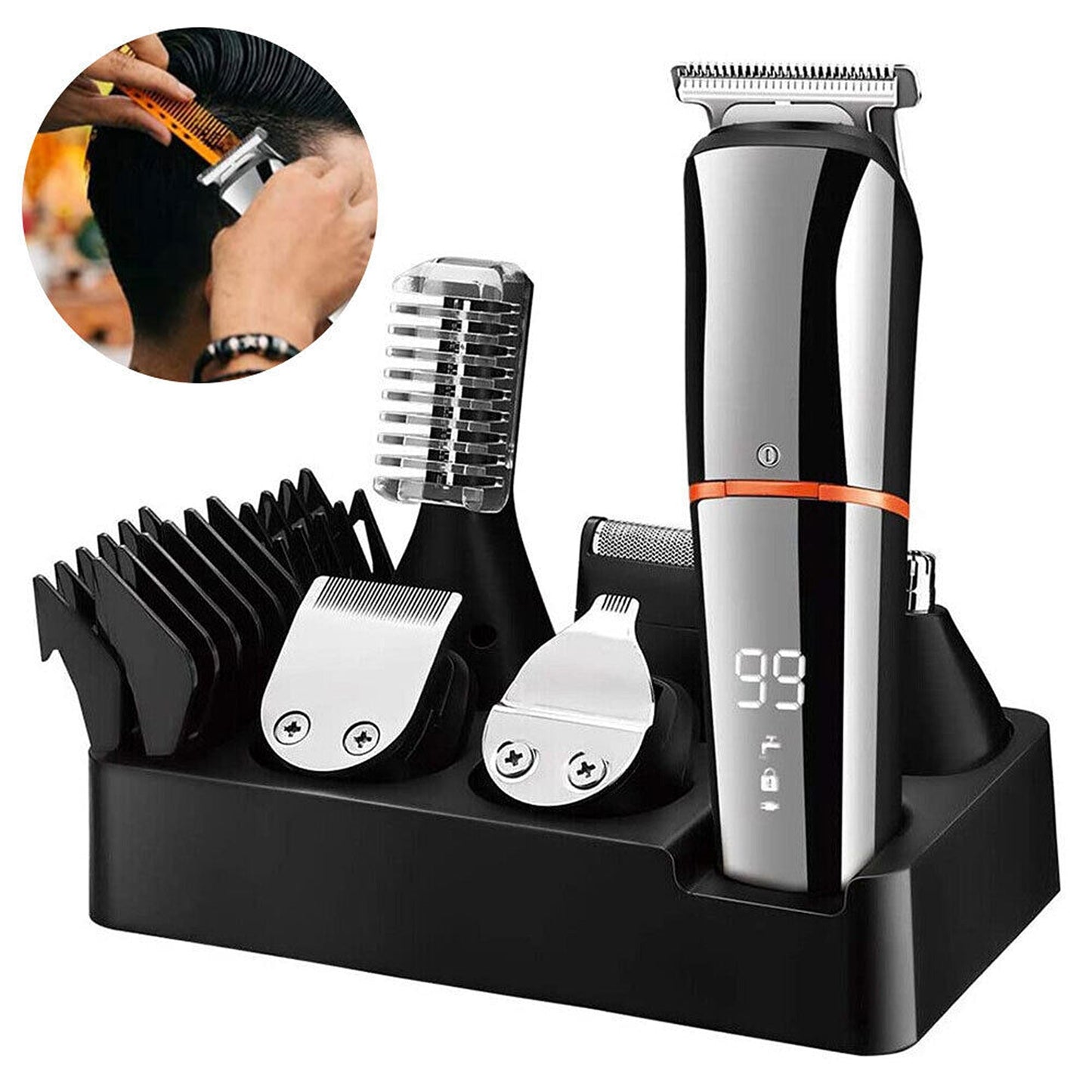 Multi-Functional Men Grooming Kit with Beard Trimmer and Body Hair Clippers