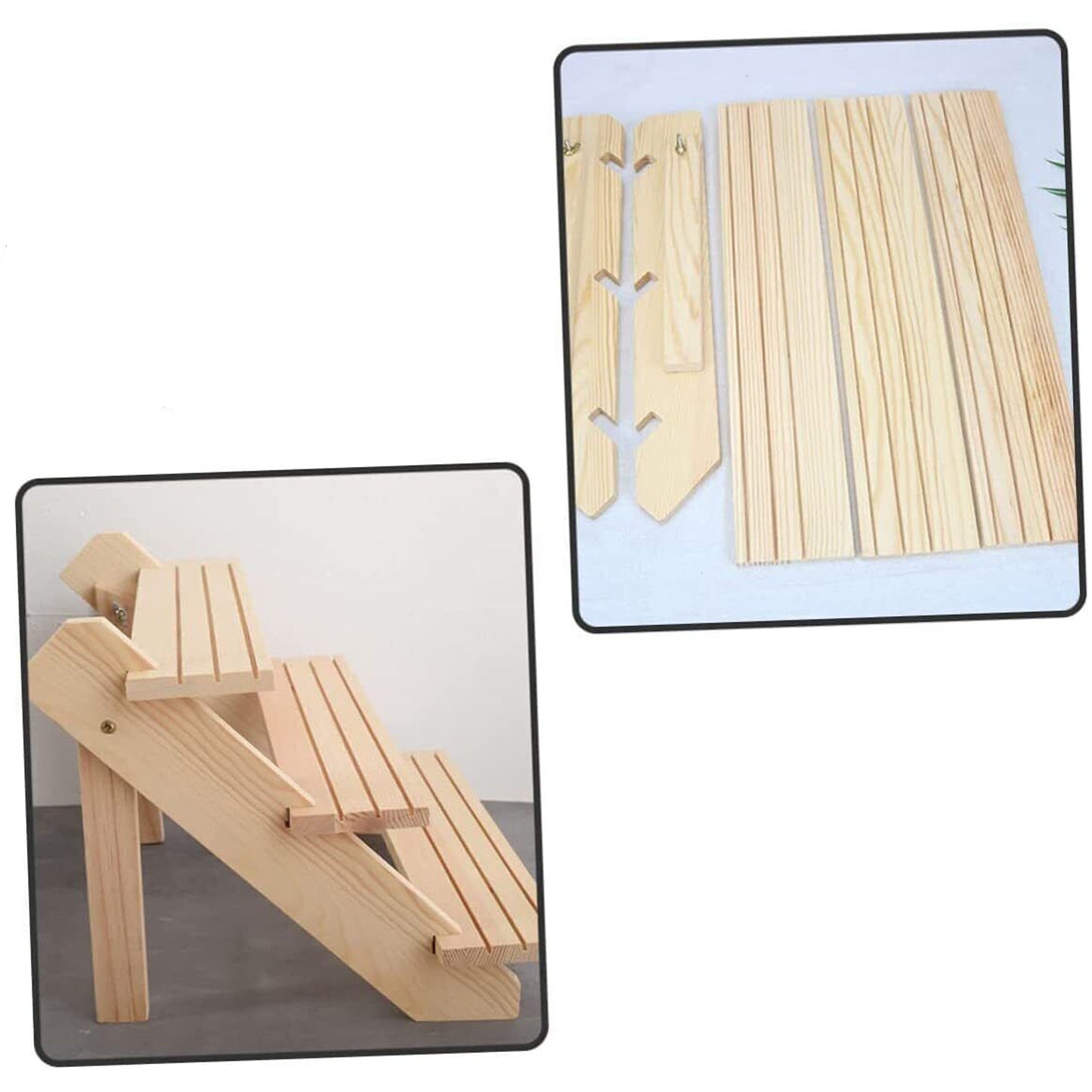 Wooden Jewelry Display Rack for Earrings Rings and Watches