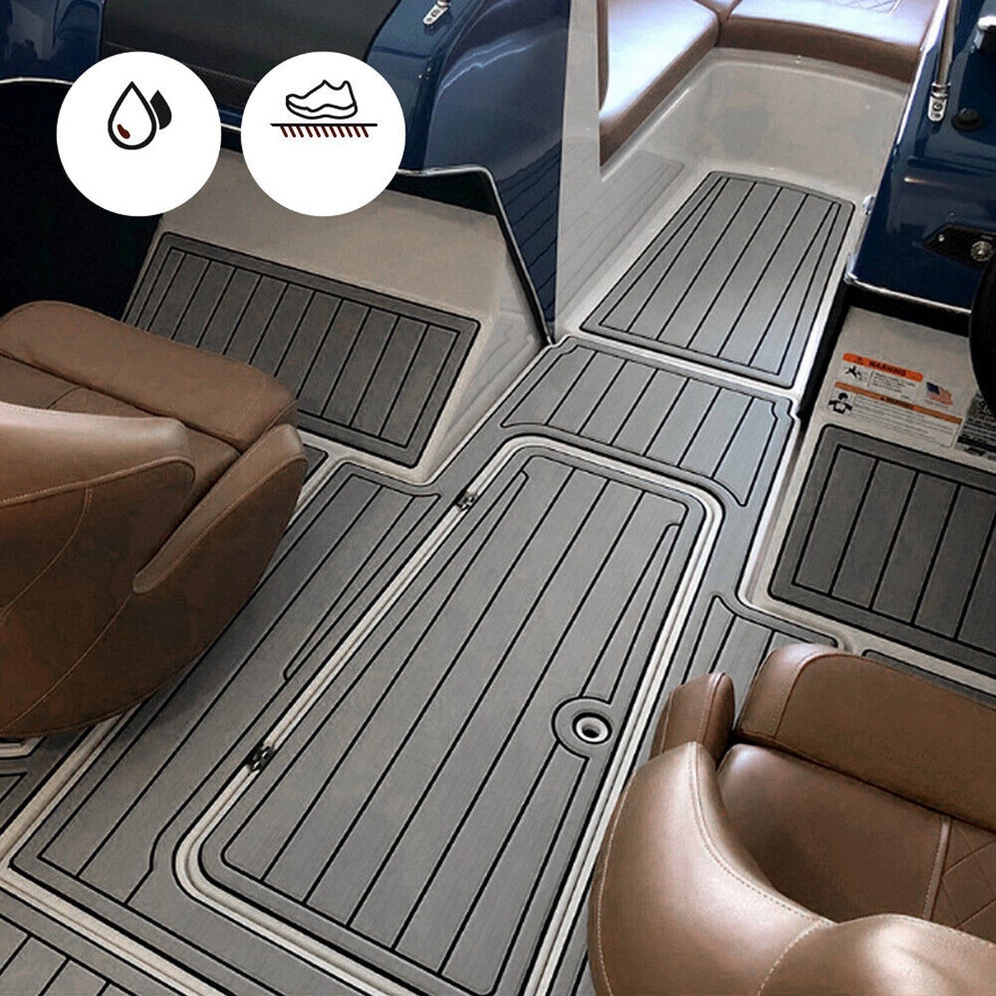 Charcoal Grey EVA Foam Boat Decking Marine Flooring Mat Anti-Slip