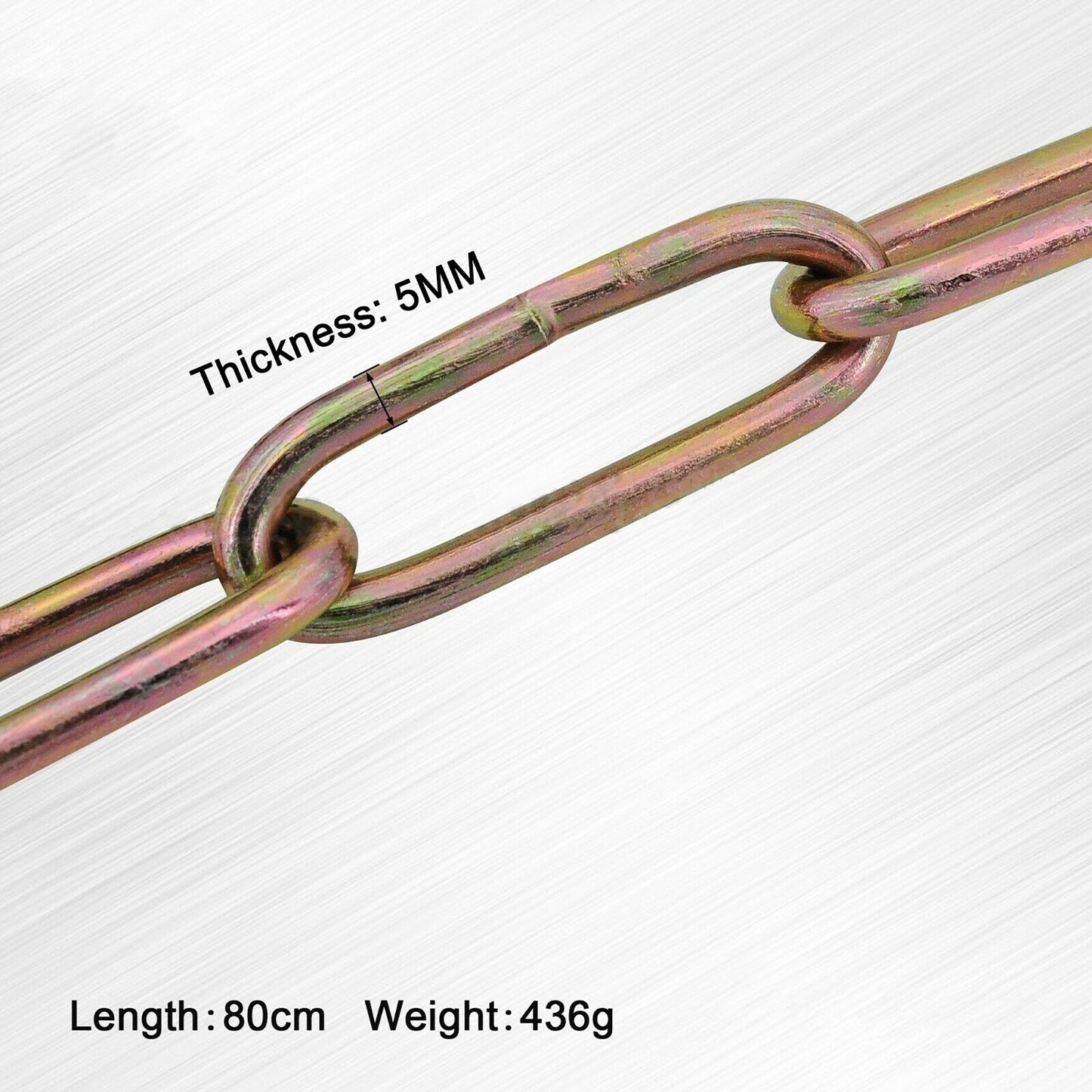 5mm×80cm Heavy Duty Bike Chain Lock with Keyed Padlock for Security