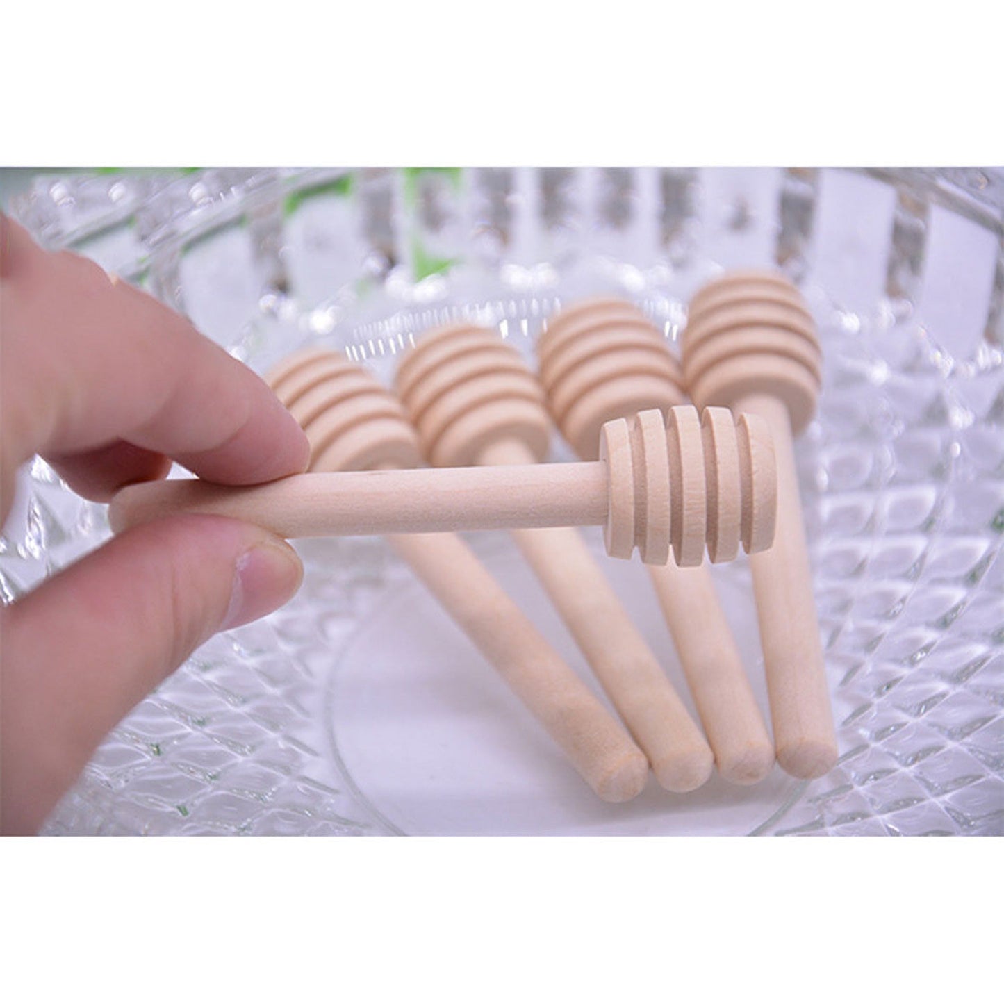 30pcs Honey Dispensing Mini Wooden Dipper for Party Favors