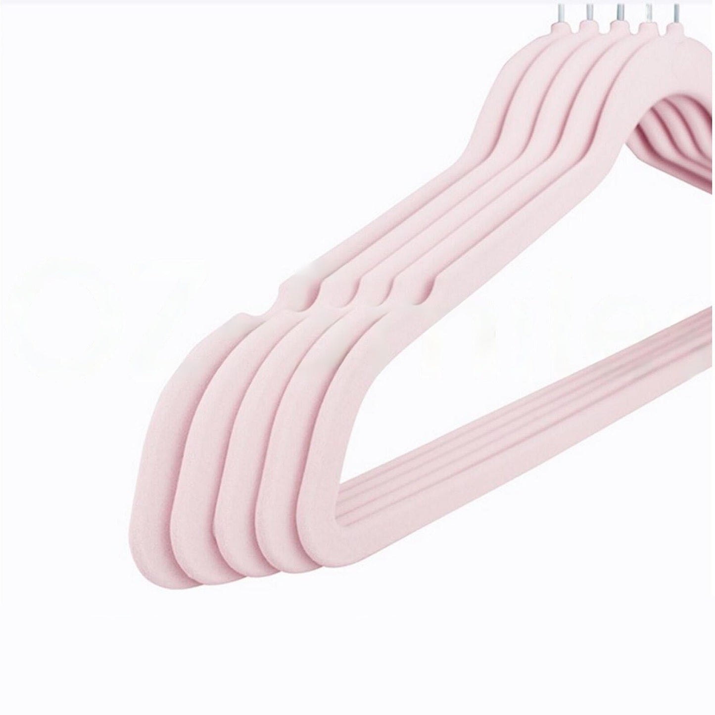 Set of 50 Coloured Non-Slip Velvet Coat Hangers for Space Saving
