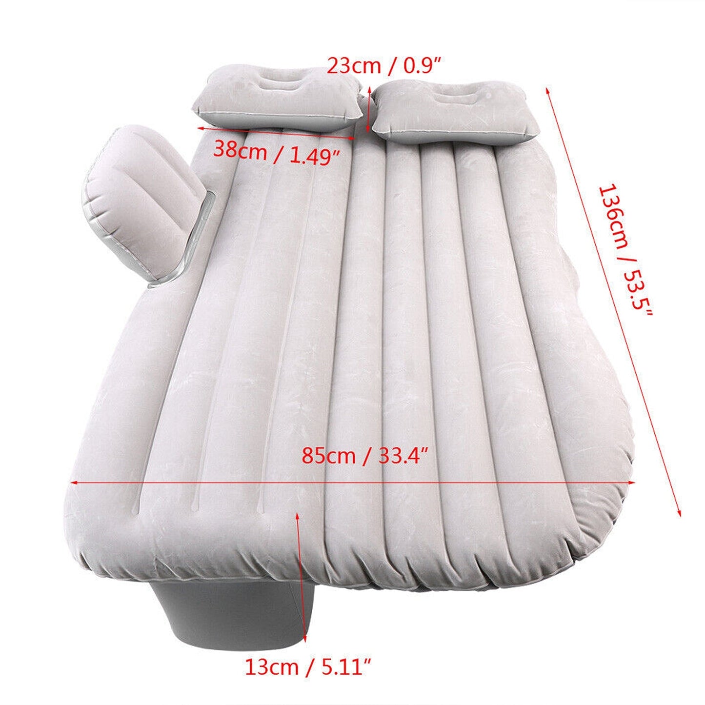Inflatable Back Seat Mattress for Cars with Electric Pump Portable Travel Bed