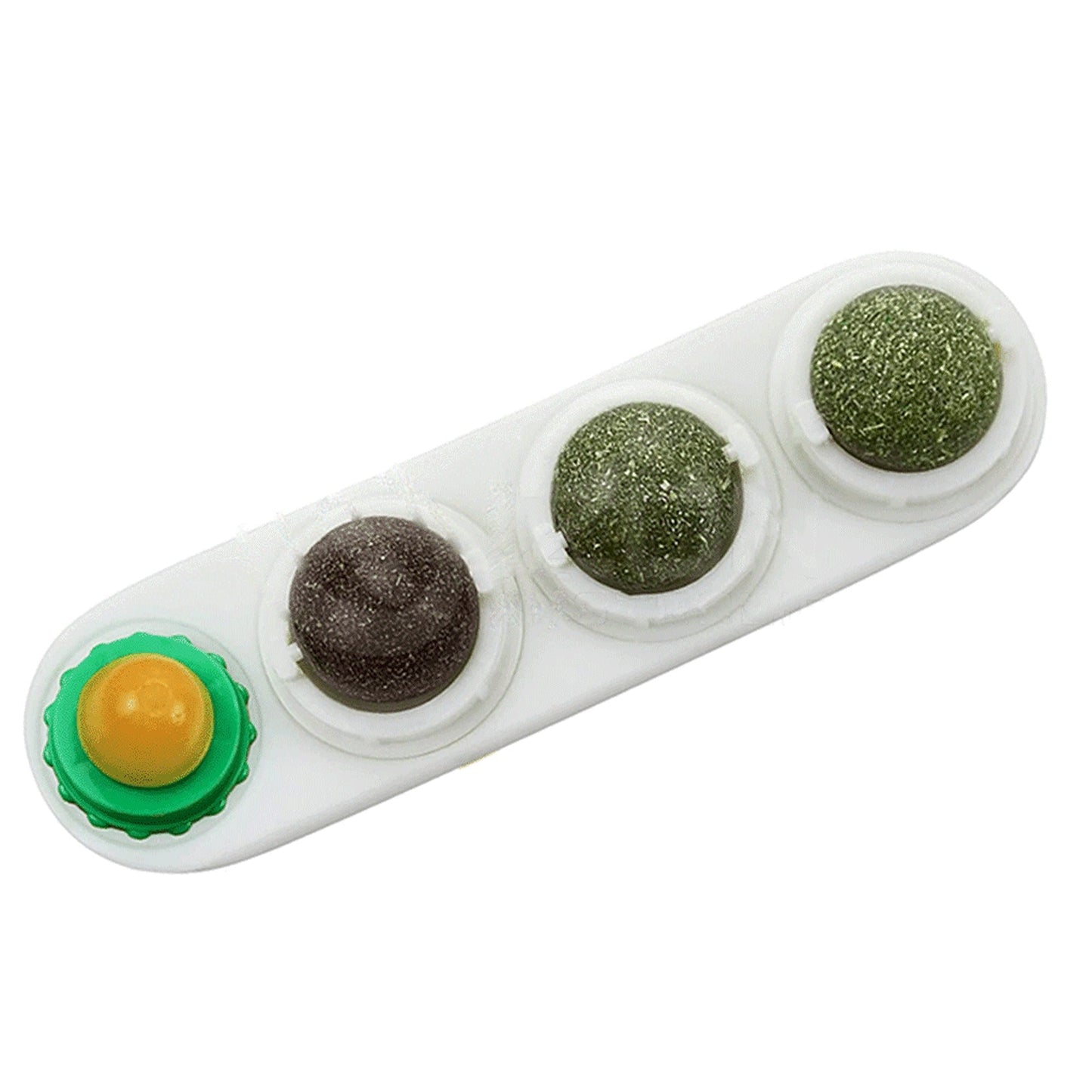 Wall Mount Catnip Ball Toy for Cats - Digestion Helping Solid Nutrition