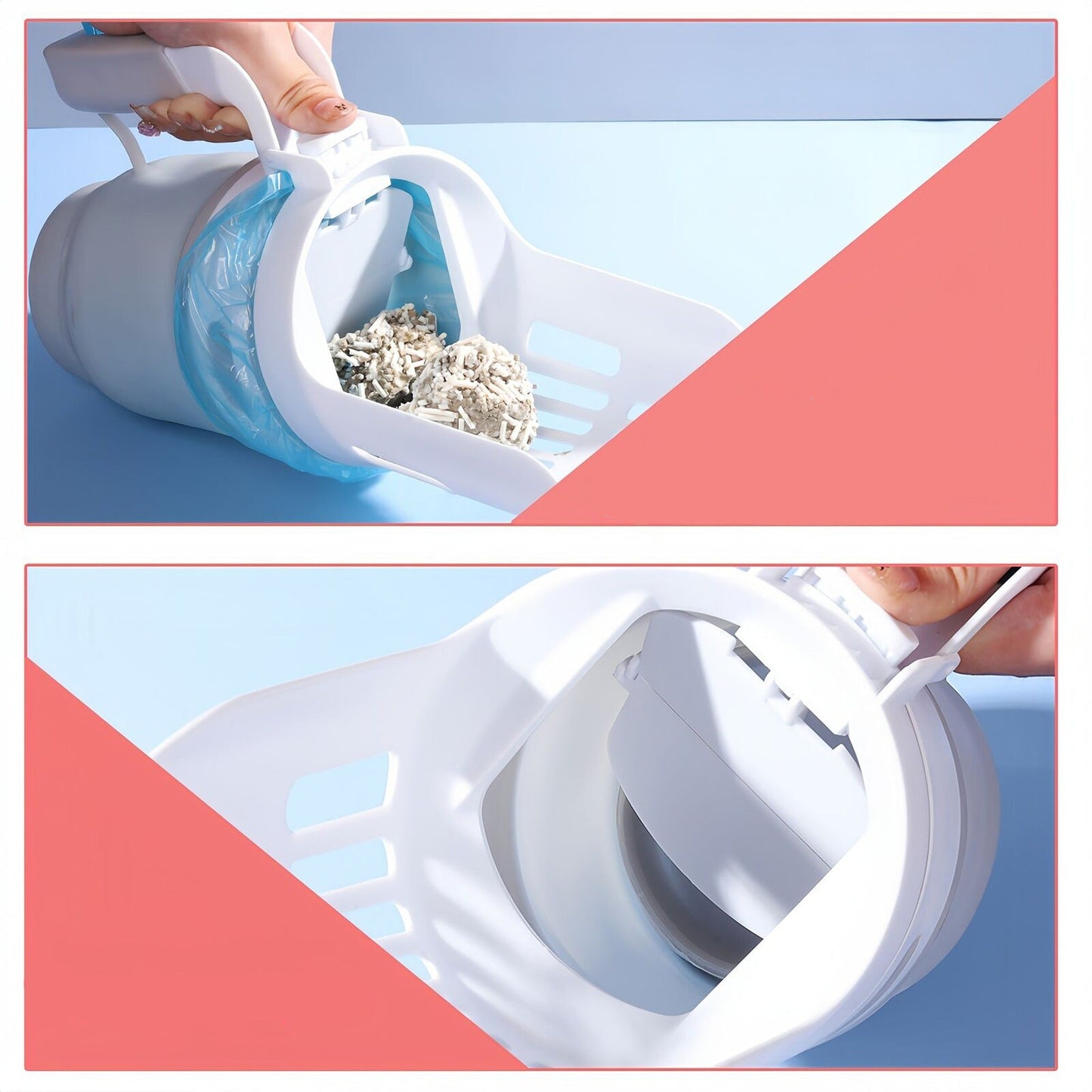 Detachable Cat Litter Scoop with Integrated Shovel Holder