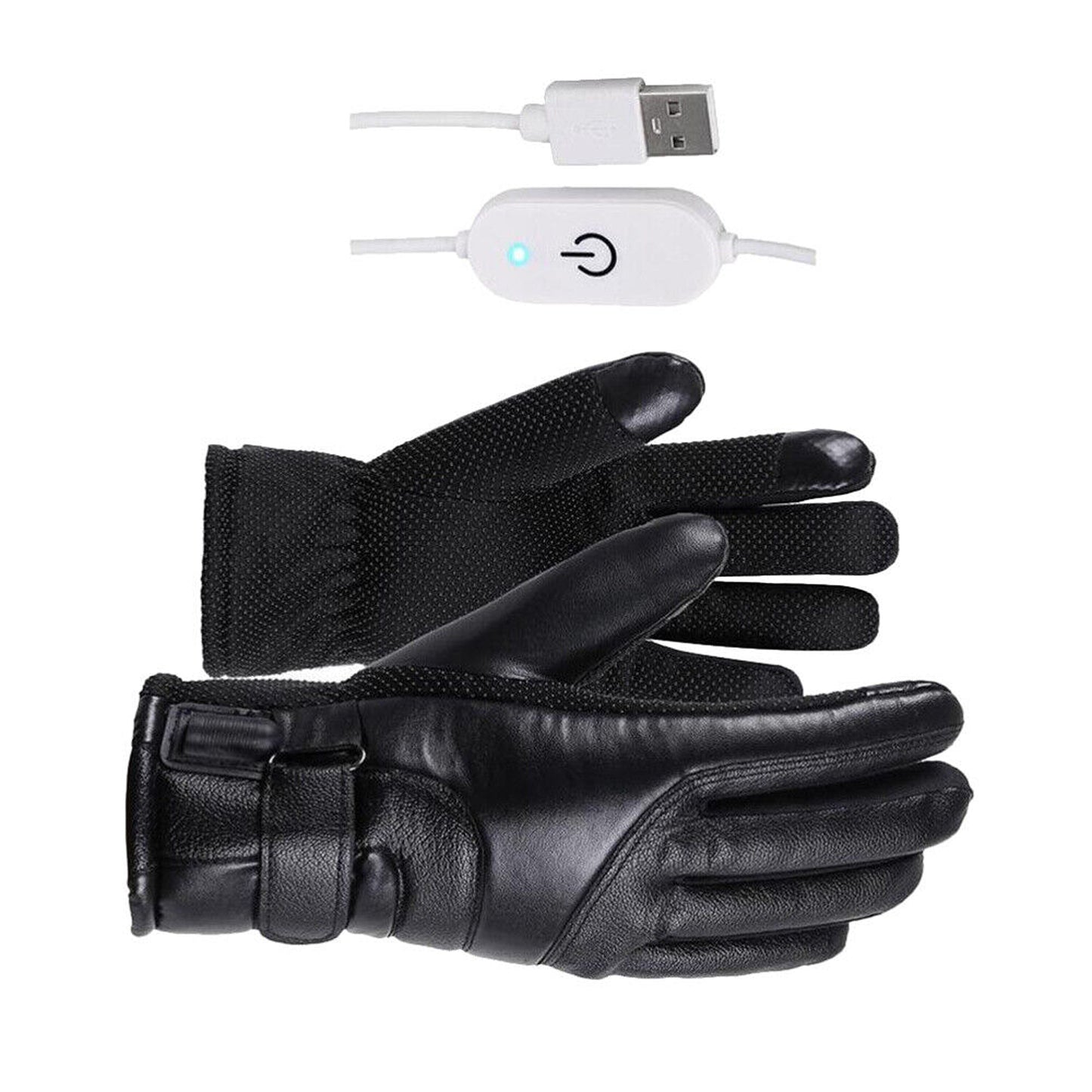 Heated Winter Gloves USB Rechargeable 4 Mode Motorcycle Hand Warmer