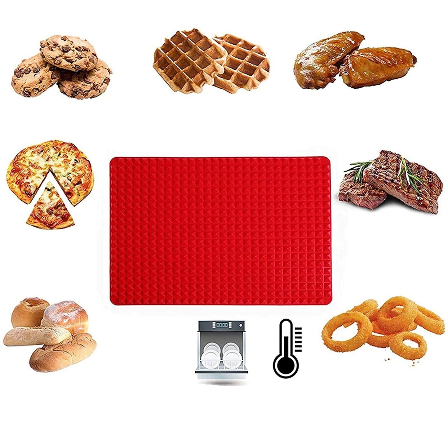 Non-stick Silicone Pyramid Baking Mat Oven Tray Liner