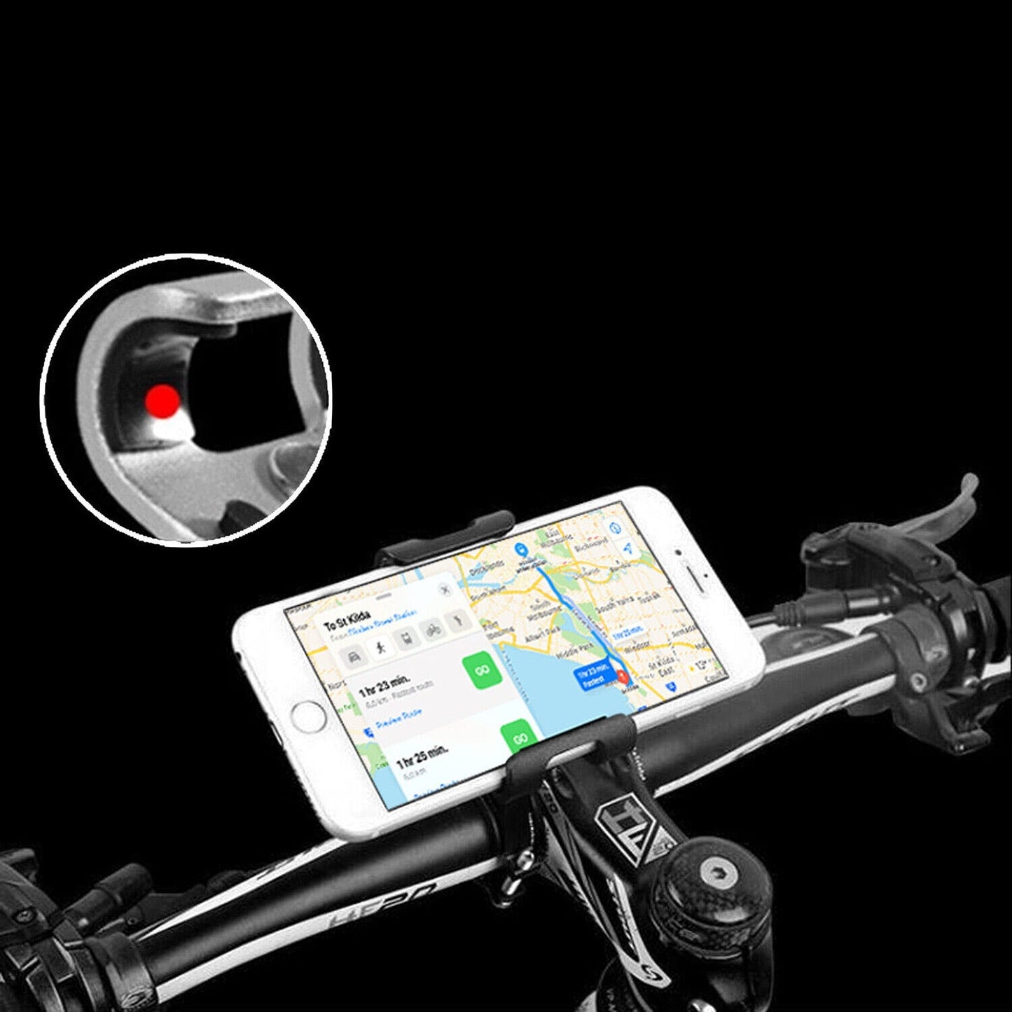 GPS Mobile Phone Holder for Bicycle and Motorcycle Handlebar Mount