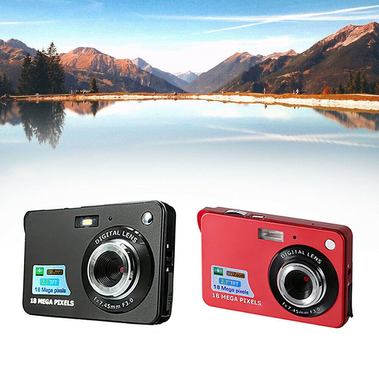 Digital Vlogging Camera with 2.7in TFT LCD Screen 18MP 8x Zoom