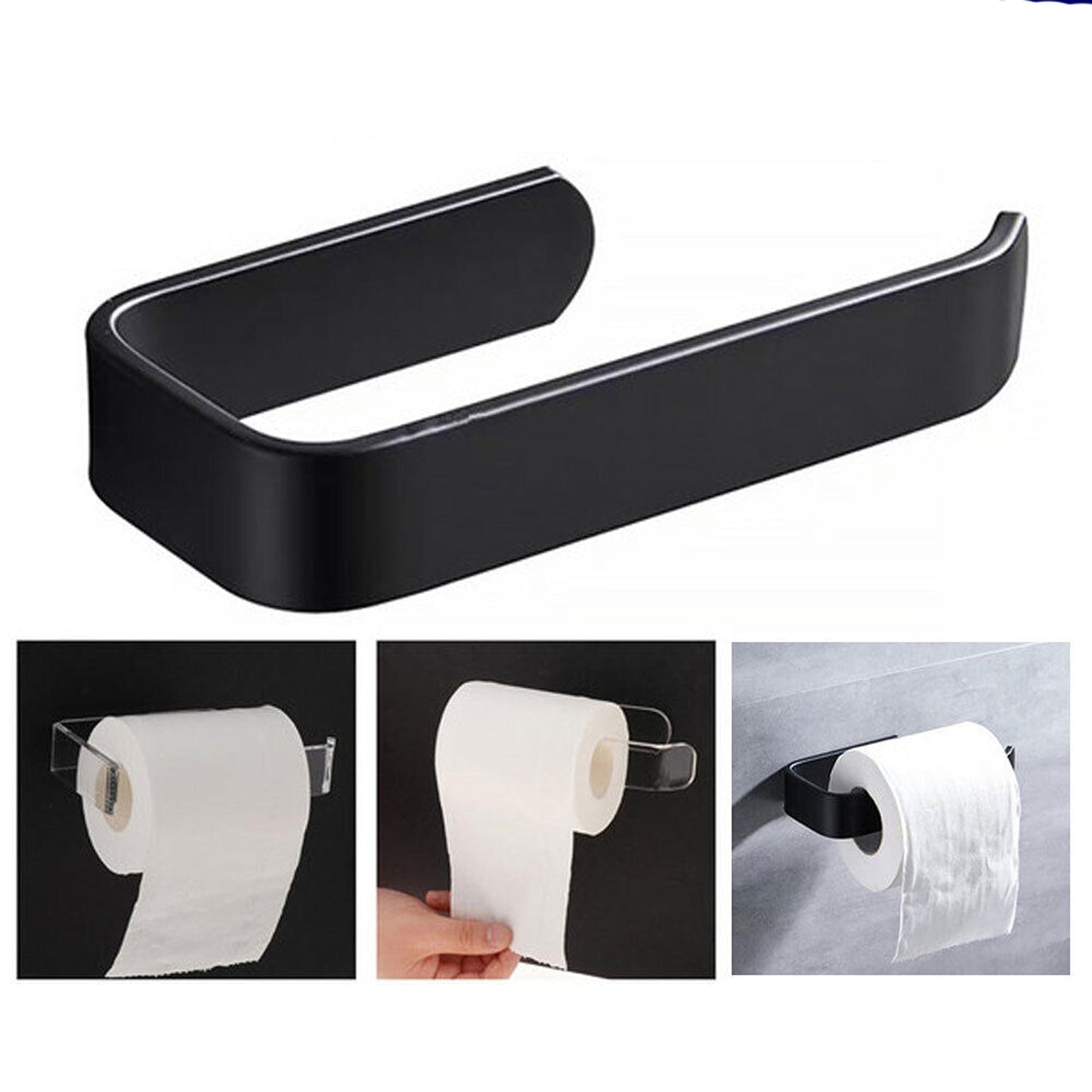 Wall-Mounted Bathroom Towel and Toilet Paper Holder