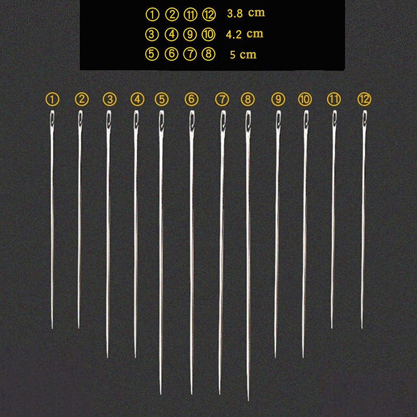 24pcs Self-threading Stainless Steel Opening Hand Sewing Needles for Darning