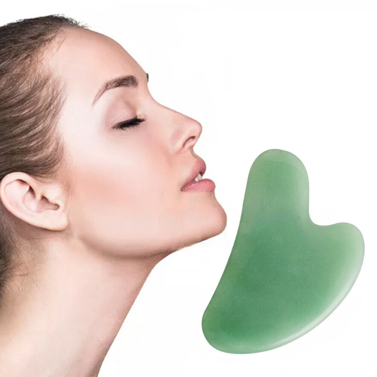 Jade Facial Massager Tool Natural Guasha Gua Sha Board for Face Body