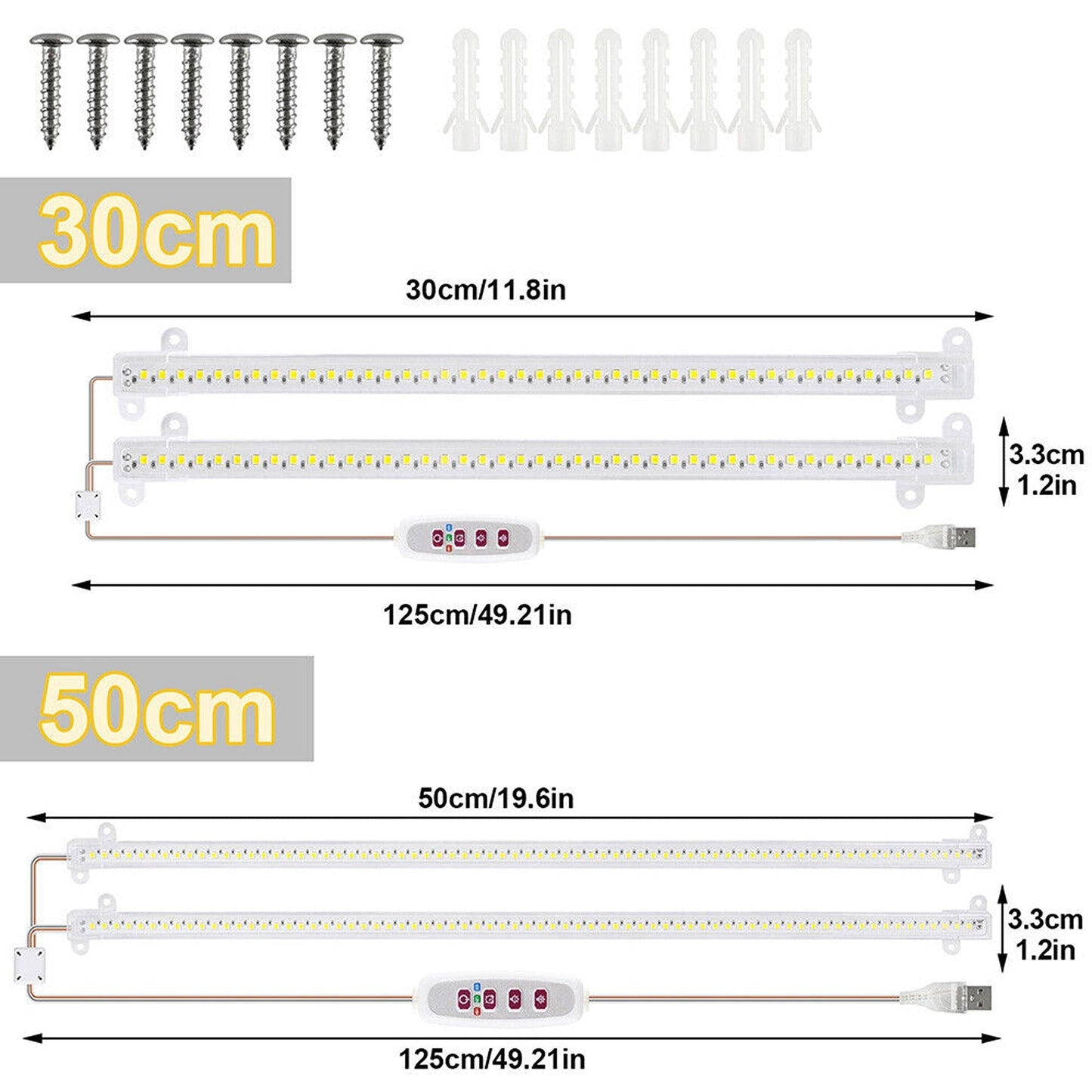 Grow Light Full Spectrum LED Indoor Plant Tube Lamp Strip
