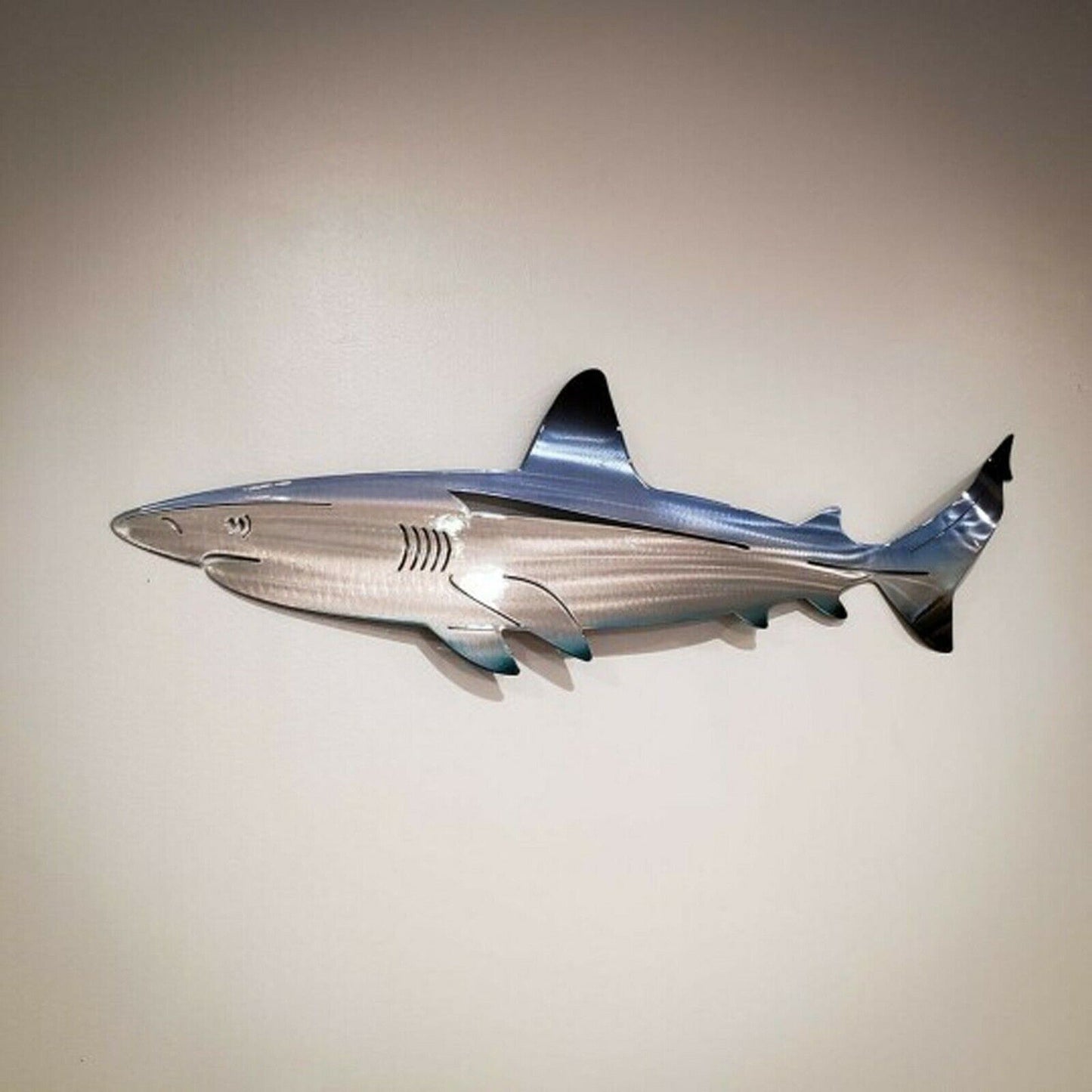 Ocean Fish Metal Wall Art Shark Decor for Patio Pool