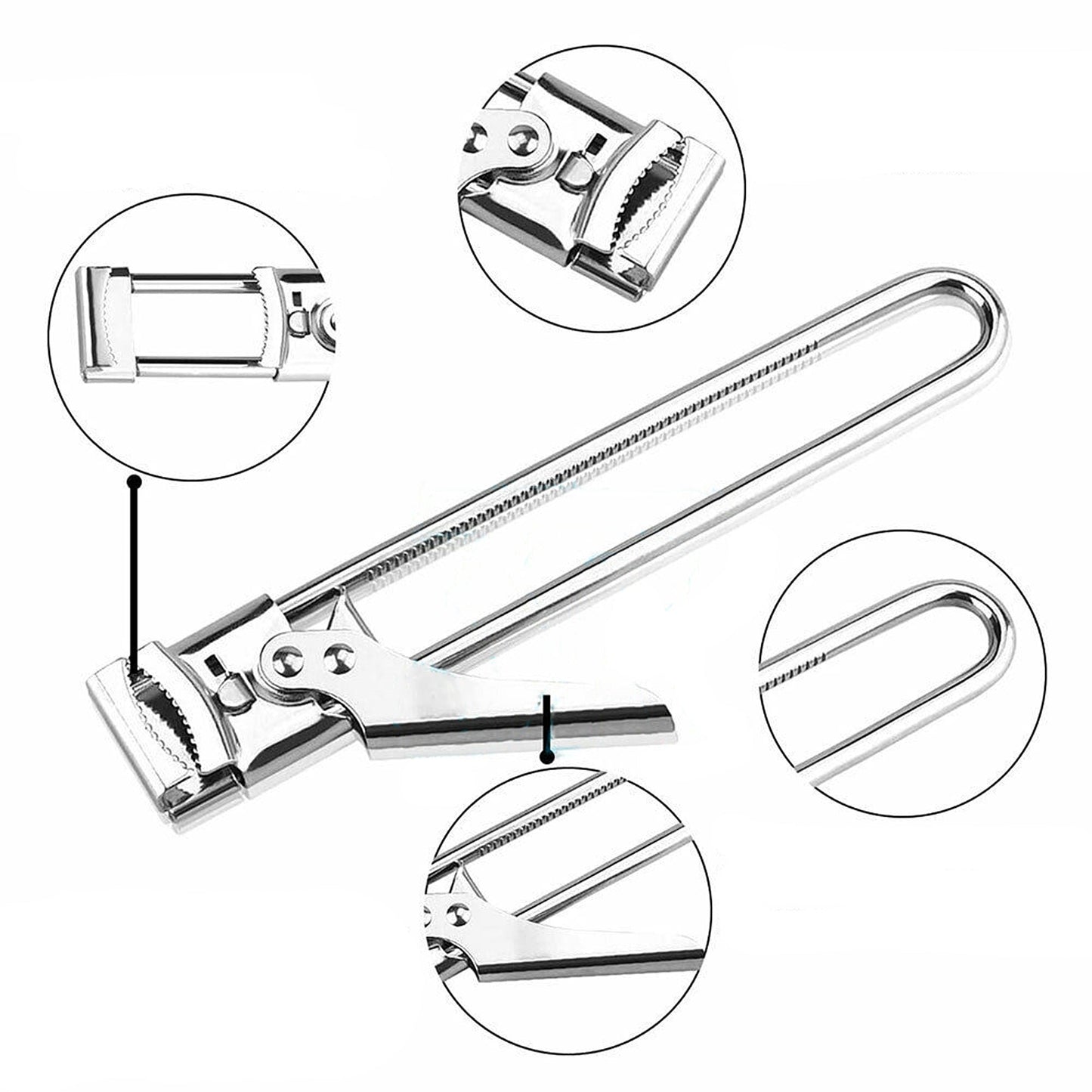 2pcs Multifunctional Stainless Steel Jar Opener Adjustable Bottle Lid Beer Gripper