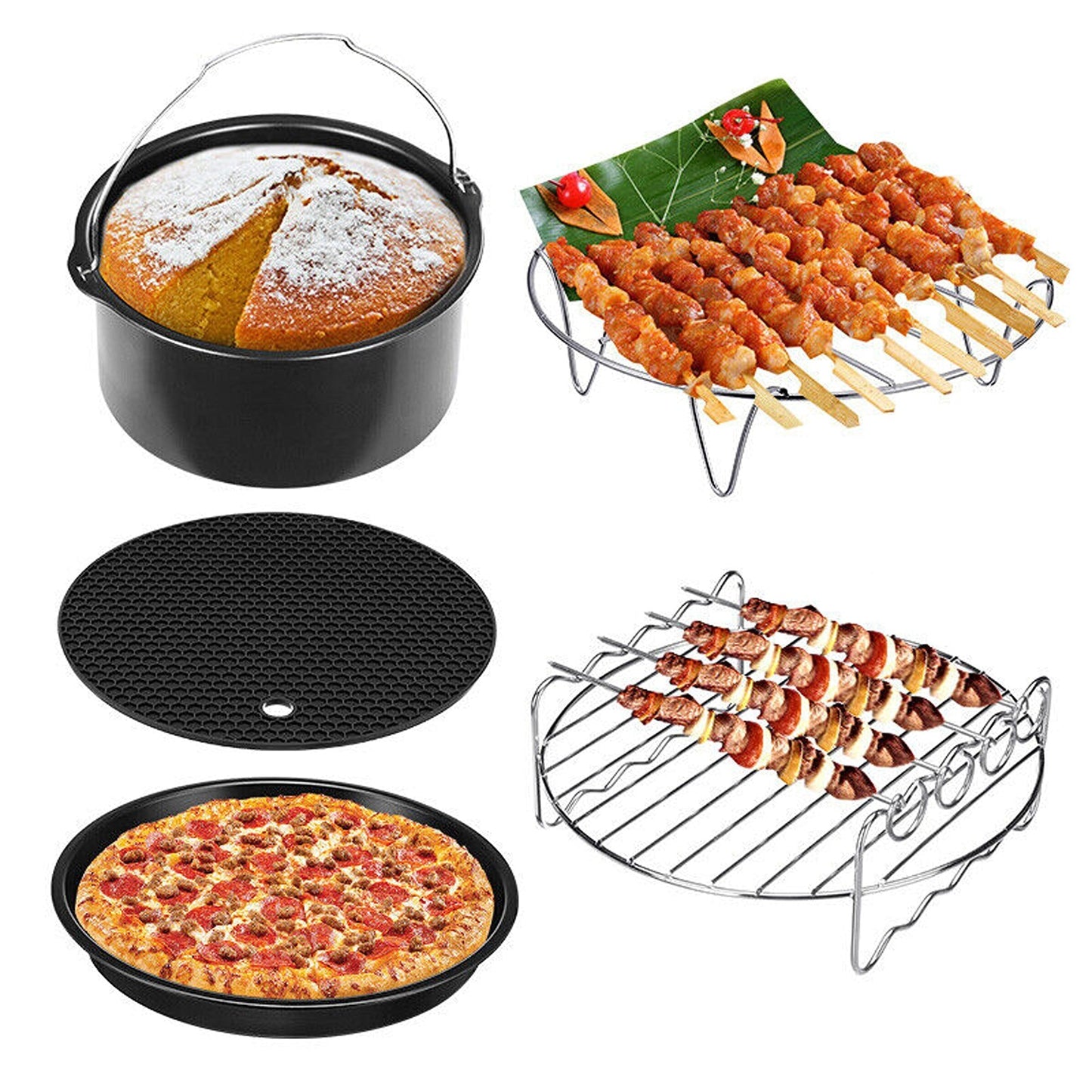 Frying Accessories for Air Fryer - Cage Pan Rack