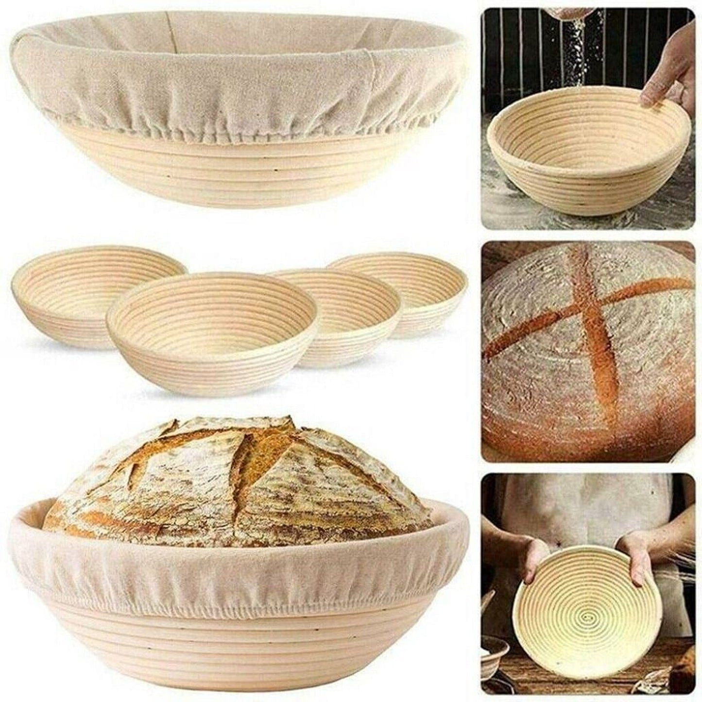 Professional Baker Dough Rising Basket Rattan 20cm