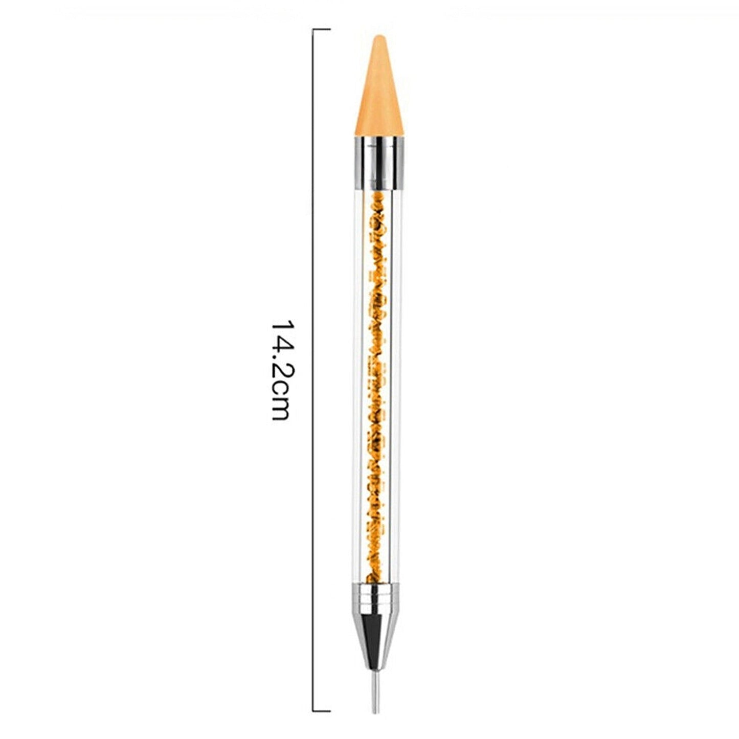 2pcs Dual-Ended Manicure Nail Art Tool Dotting Pen Rhinestone Picker