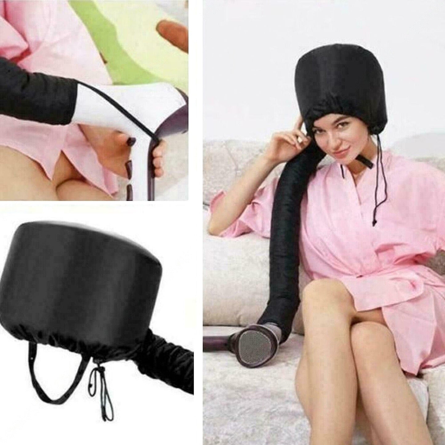 Soft Bonnet Hair Drying Cap Women Blow Dryer Hood for Home Hairdressing